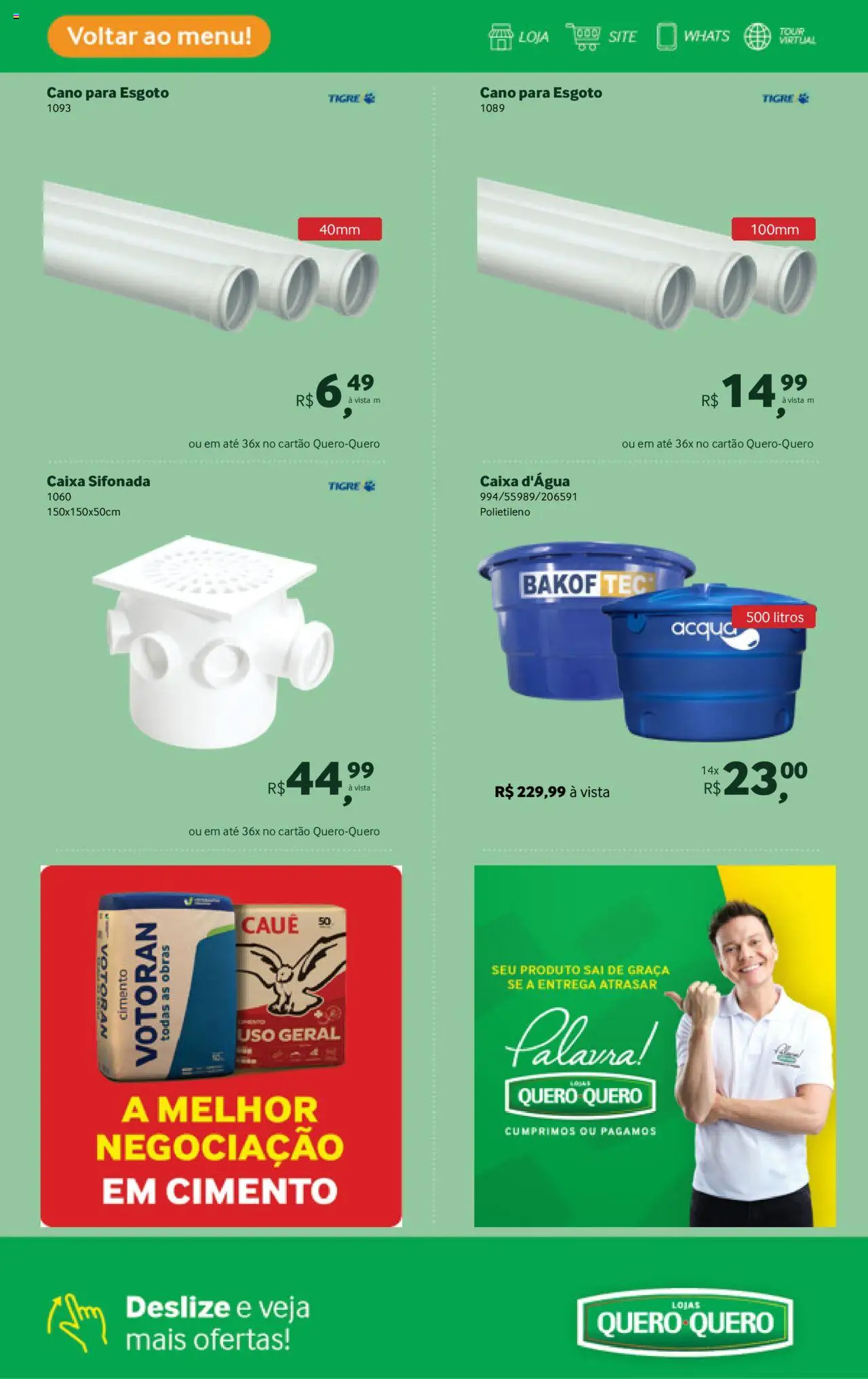Lojas Quero-Quero Folheto - válido de 16.09.2025 | Página: 18 | Produtos: Caixa d'água, Caixa, Cimento
