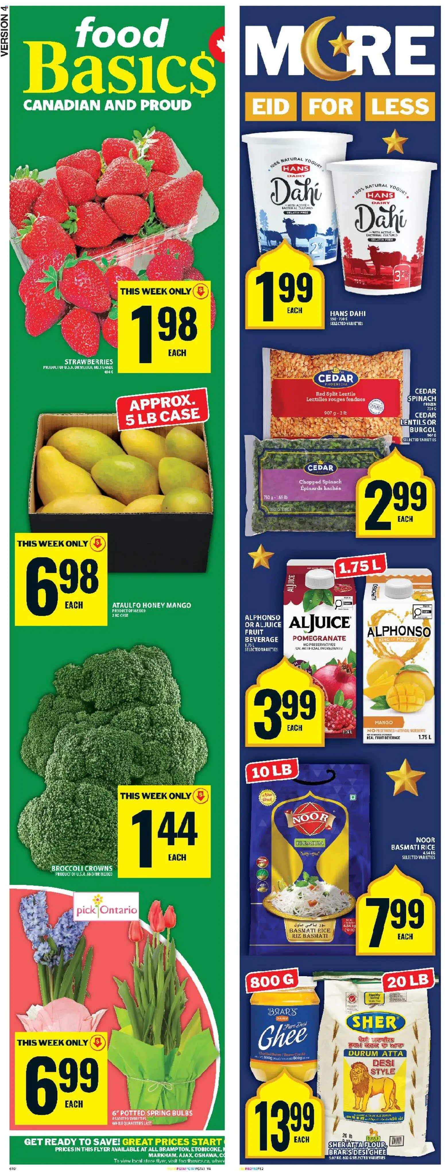 Food Basics flyer valid from 12.03.2026 | Page: 2 | Products: Rice, Strawberries, Case, Yogurt