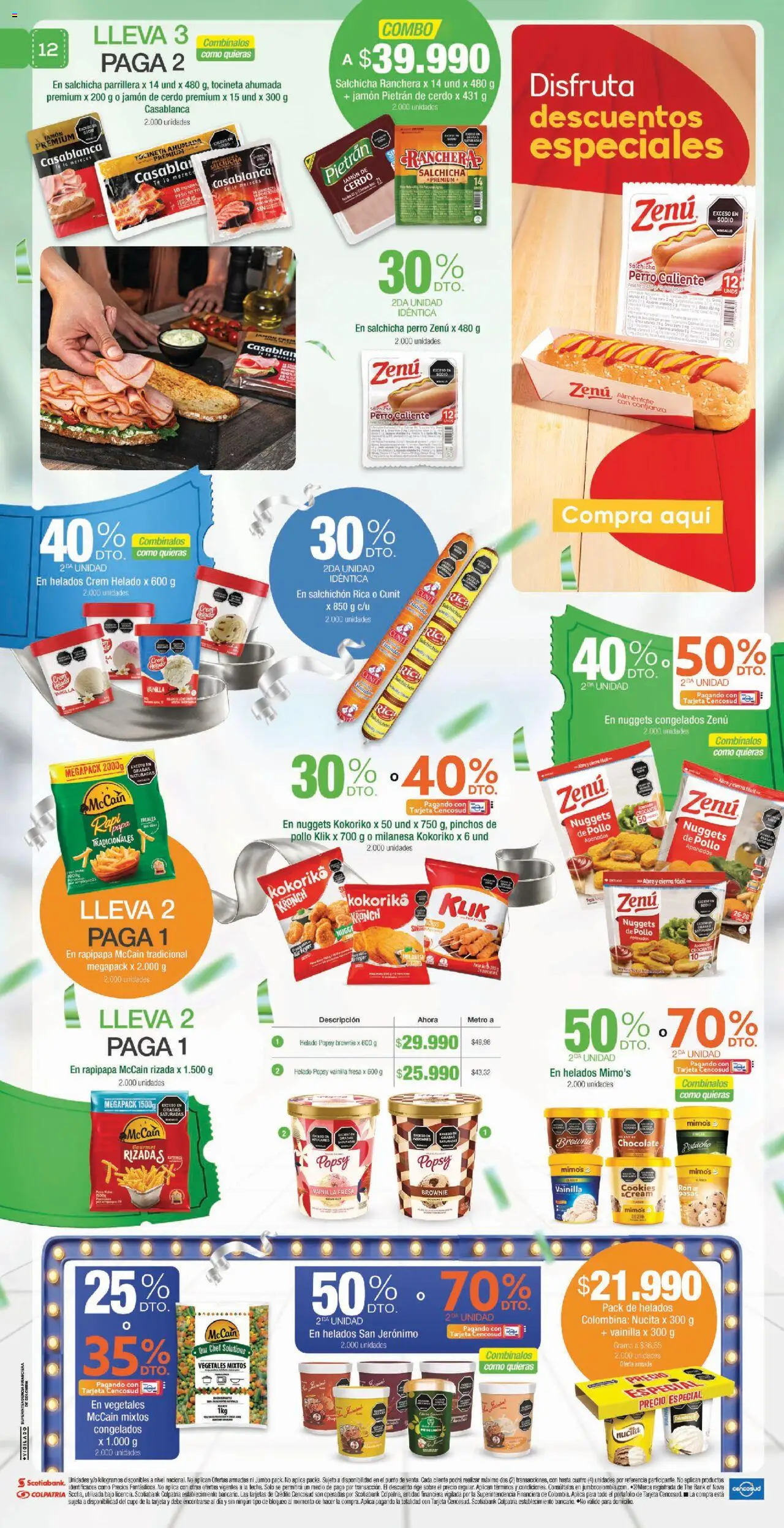 Jumbo revista - valida desde el 25.09.2025 | Página: 12 | Productos: Té, Helado, Peso, Tocineta