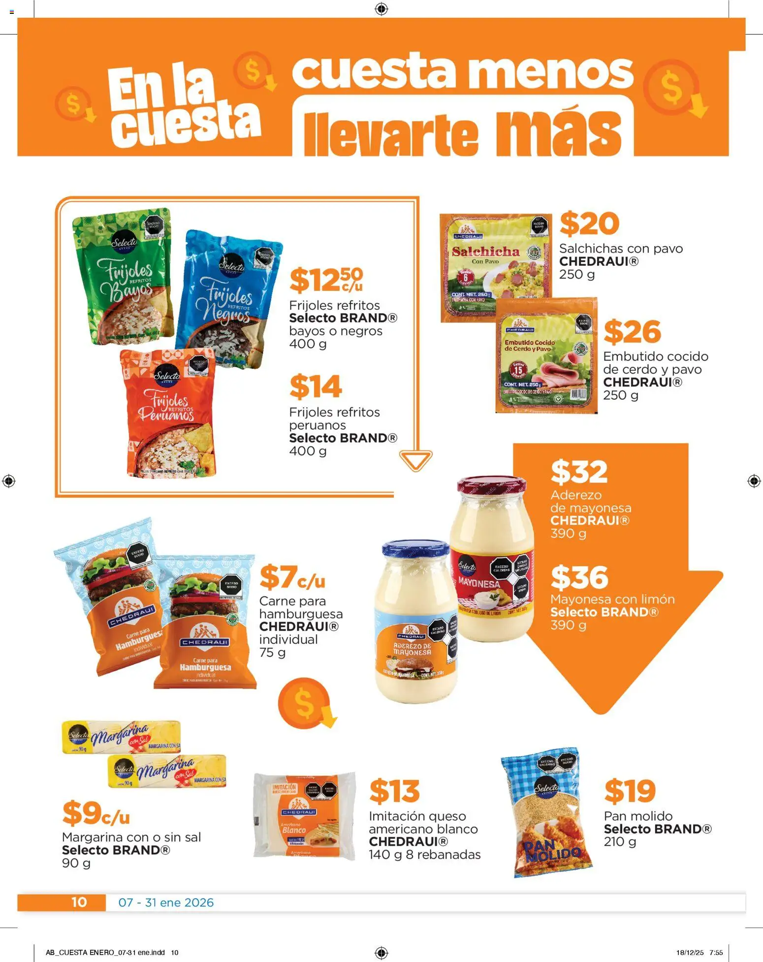 Nuevas ofertas de Chedraui válidas en toda la República Mexicana desde el 07.01.2026. ¡Encuentra las mejores ofertas en Chedraui folleto! | Página: 10 | Productos: Salchicha, Limón, Jugo, Margarina