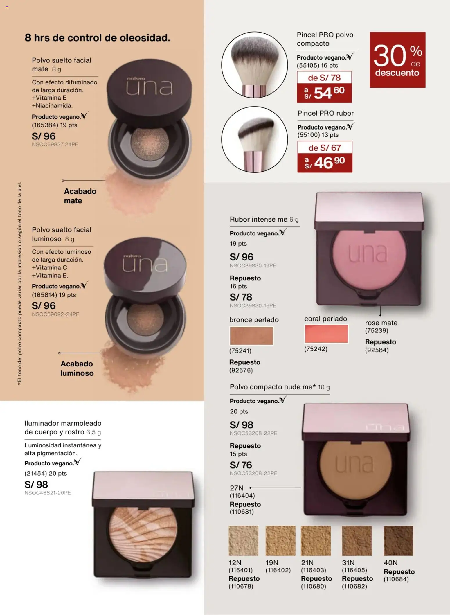 Catálogo Natura válido desde 18.02.2026 | Página: 78 | Productos: Pincel, Polvo, Rubor