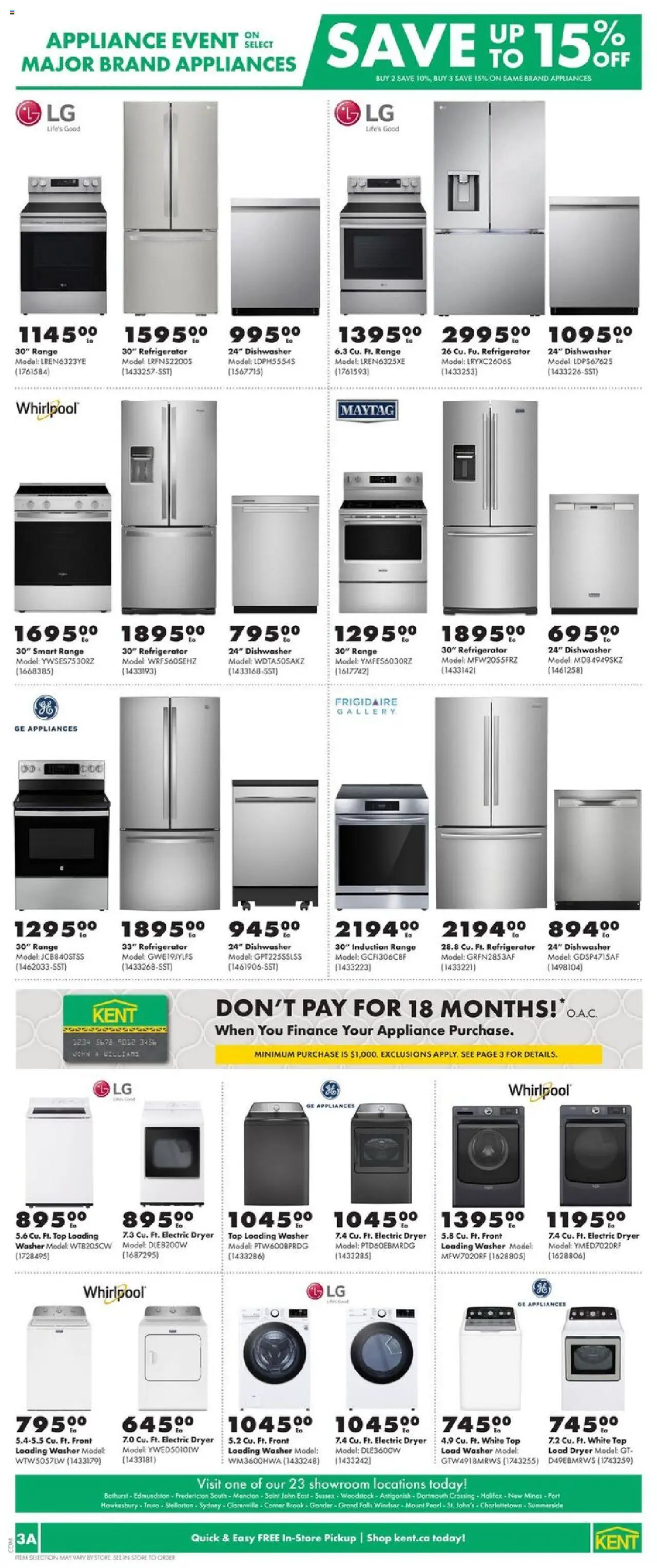 Kent flyer valid from 16.10.2025 | Page: 8 | Products: Refrigerator, Dryer, Dishwasher