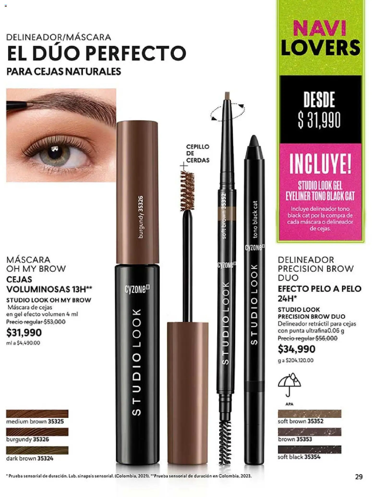 CyZone revista - valida desde el 03.11.2025 | Página: 29 | Productos: Cepillo, Máscara, Delineador