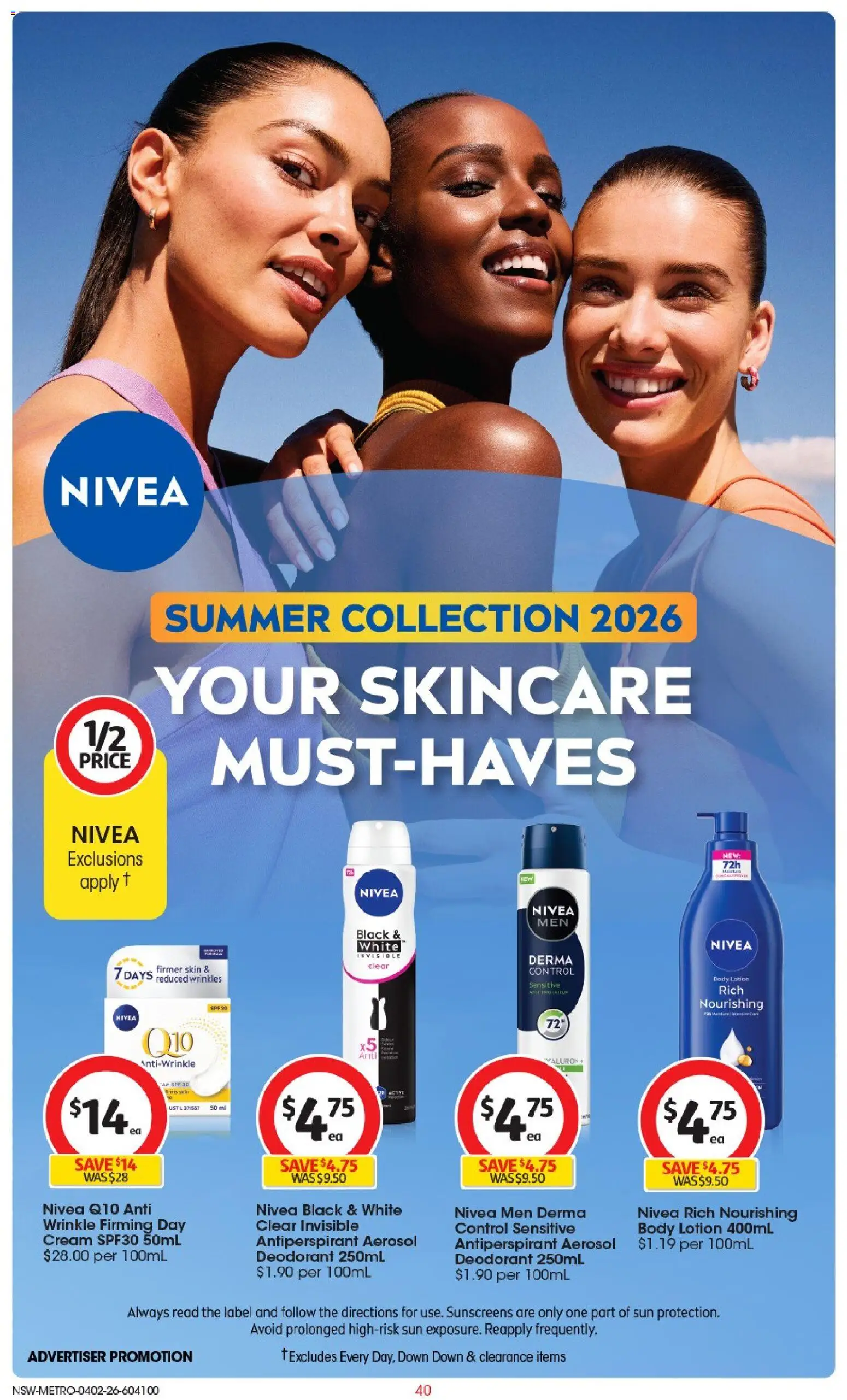 Coles catalogue - valid from 04.02.2026 | Page: 40 | Products: Lotion, Antiperspirant, Cream, Body lotion