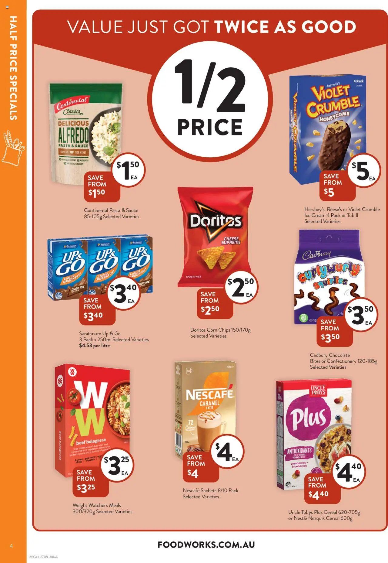 Foodworks catalogue - valid from 27.08.2025 | Page: 4 | Products: Cheese, Tomatoes, Ice cream, Nescafe