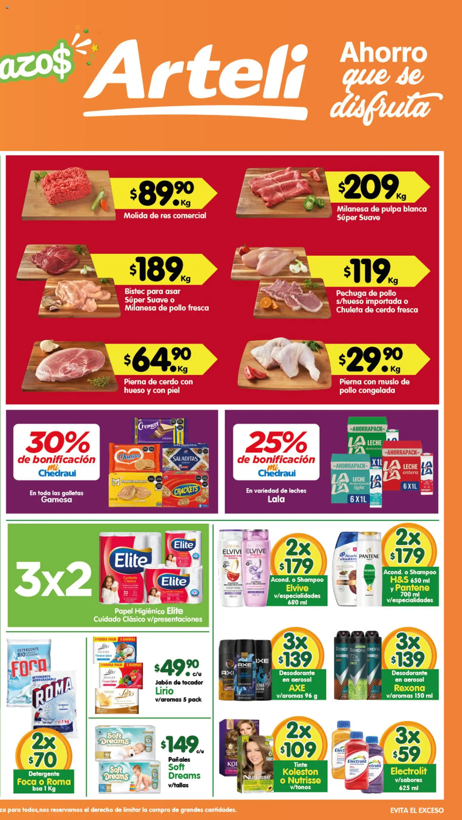 Nuevas ofertas de Arteli válidas en toda la República Mexicana desde el 14.11.2025. ¡Encuentra las mejores ofertas en Arteli folleto Tuxpan! | Página: 2 | Productos: Desodorante, Detergente, Galletas, Pañales