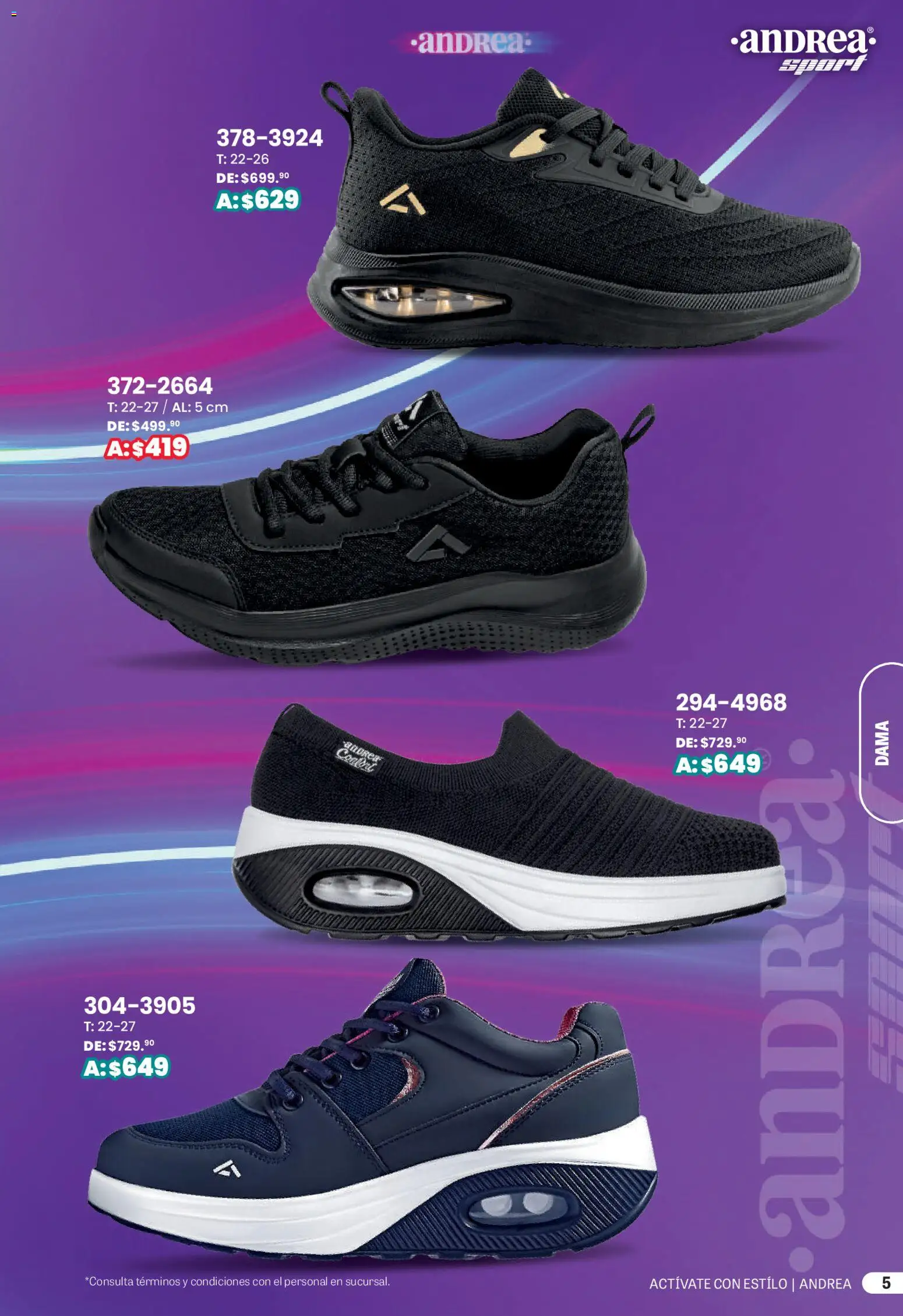 Nuevas ofertas de Andrea válidas en toda la República Mexicana desde el 01.03.2026. ¡Encuentra las mejores ofertas en Andrea catálogo Actívate con estillo! | Página: 5