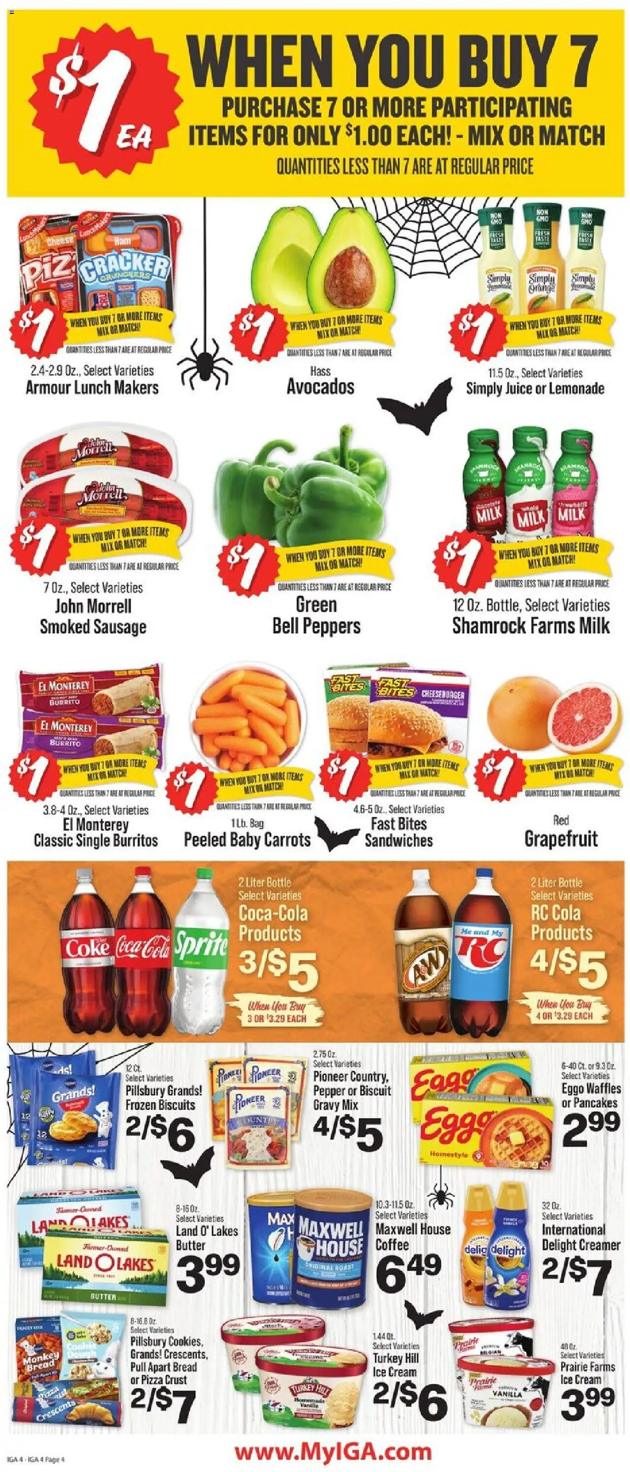 IGA Weekly Ad - valid from 22.10.2025 | Page: 5 | Products: Milk, Butter, Cheese, Pizza
