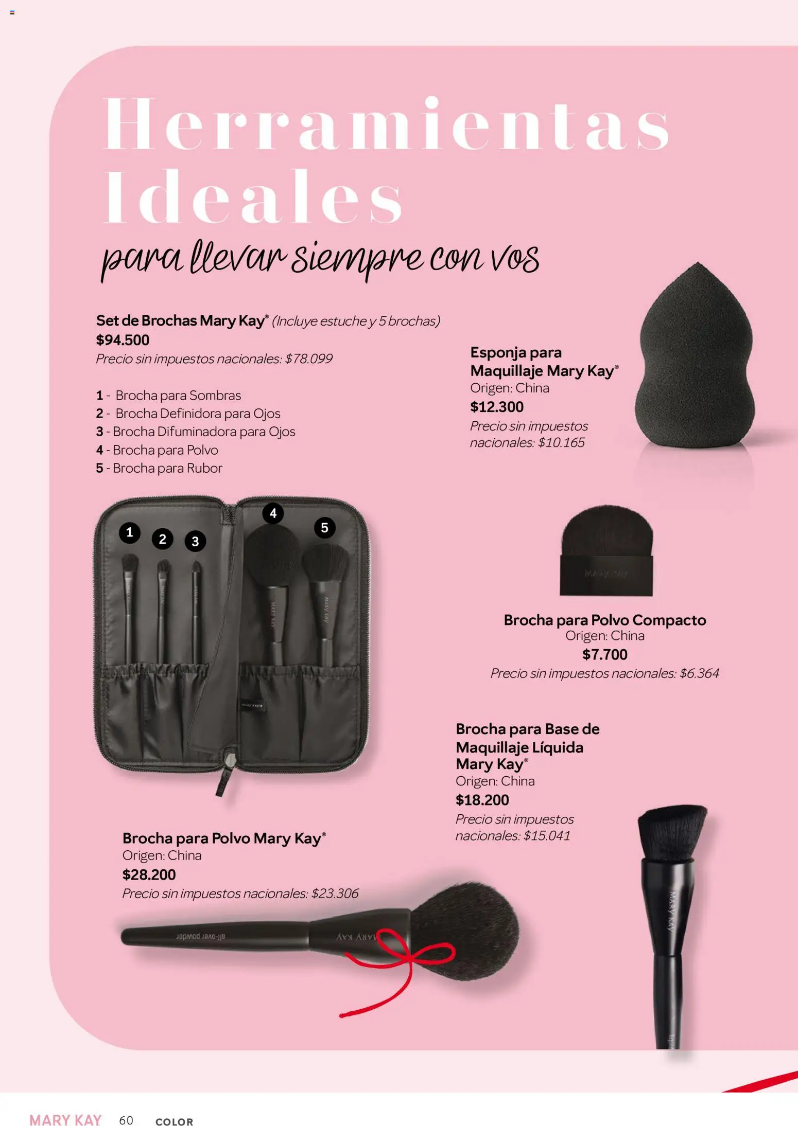 Mary Kay - Look Primavera 2025 │ válido desde el 01.11.2025 | Página: 60 | Productos: Maquillaje, Brocha para base, Esponja, Estuche