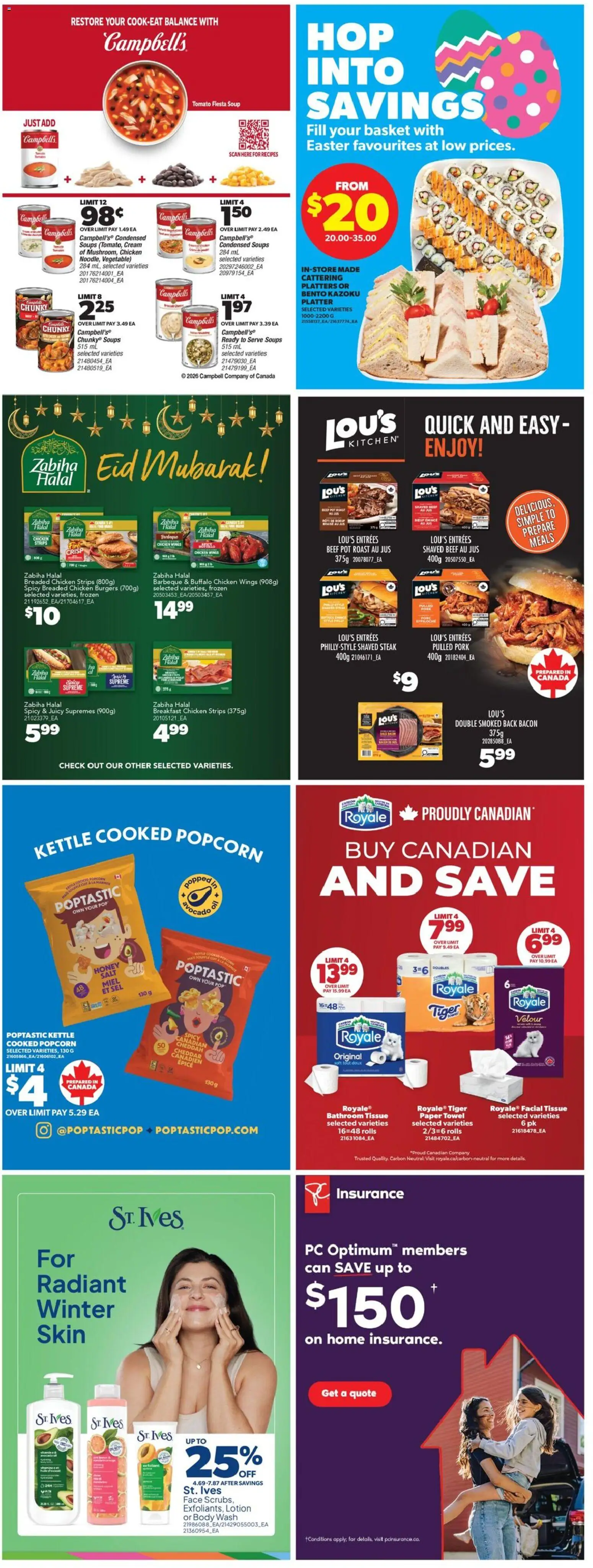 Real Canadian Superstore flyer valid from 19.03.2026 | Page: 38 | Products: Chicken wings, Kettle, Chicken, Pork