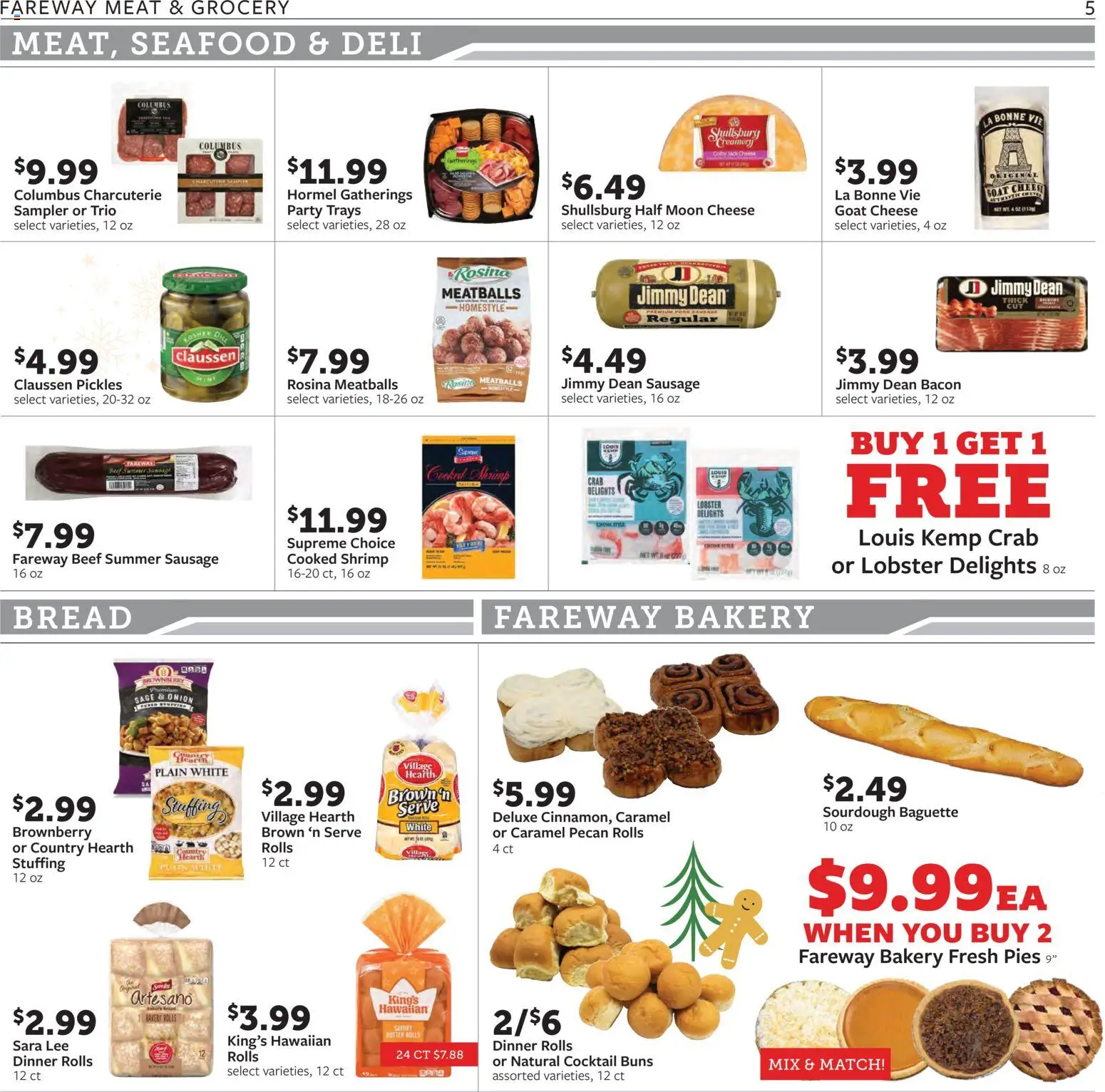 Fareway Weekly Ad - valid from 15.12.2025 | Page: 5 | Products: Bread, Sausage, Hat, Onion