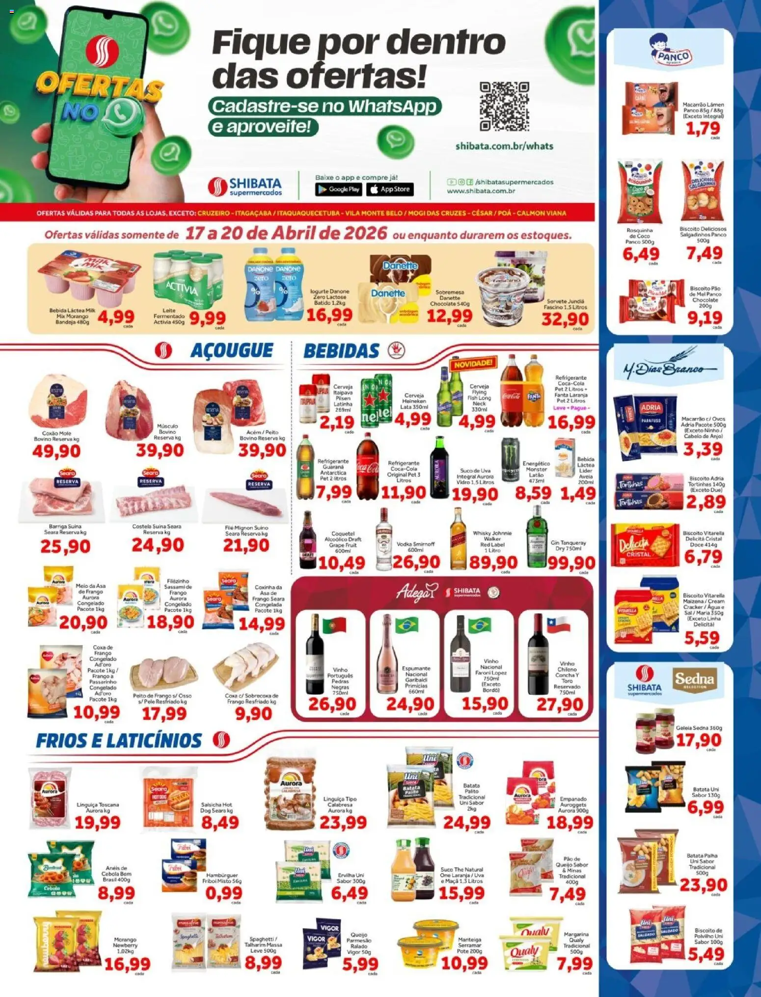 Shibata Folheto - válido de 17.04.2026 | Página: 1 | Produtos: Biscoito, Ovos, Gin, Batata