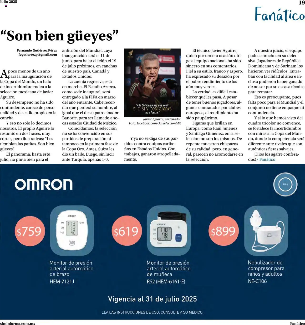 Nuevas ofertas de Farmacias Similares válidas en toda la República Mexicana desde el 01.07.2025. ¡Encuentra las mejores ofertas en Farmacias Similares catálogo! | Página: 19 | Productos: Cuadro, Monitor, Nebulizador, Conjunto