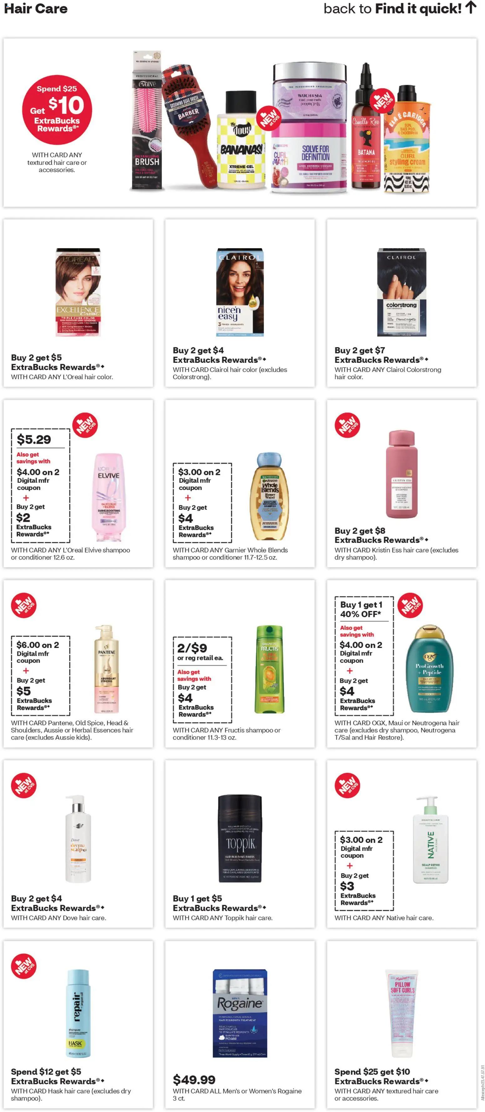 CVS Pharmacy Weekly Ad - TX - valid from 15.02.2026 | Page: 13 | Products: Brush, Shampoo, Bananas, Cream