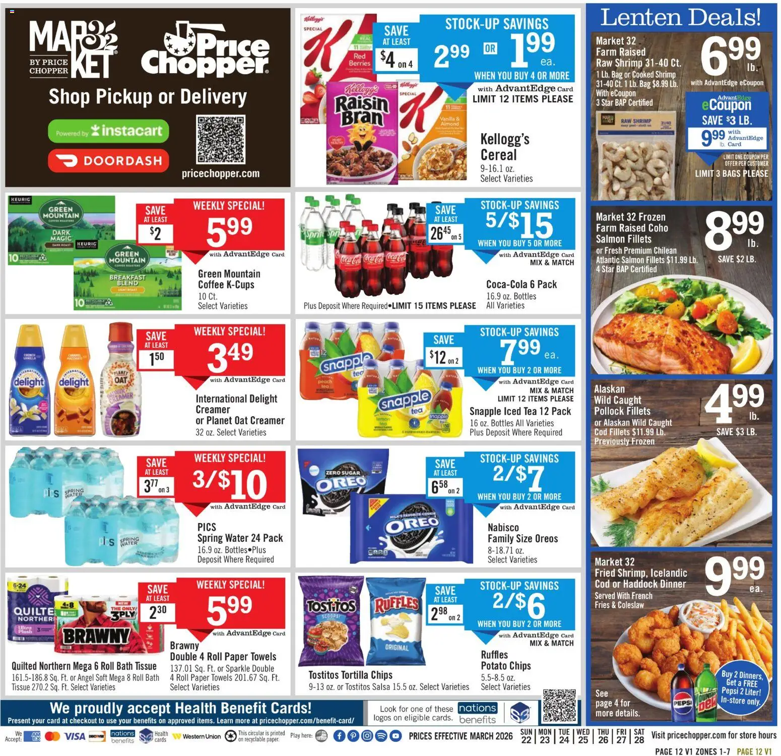 Price Chopper - Weekly Flyer - valid from 22.03.2026 | Page: 12 | Products: Berries, Coffee, Tea, Water