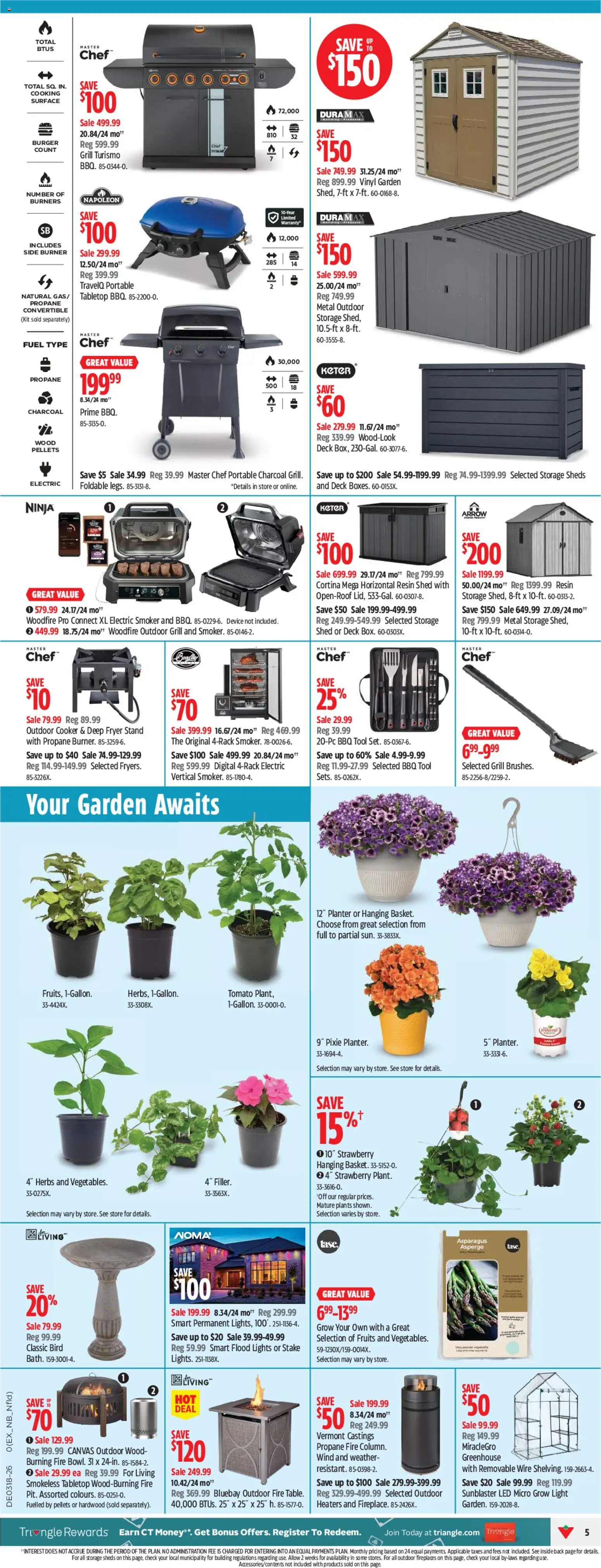 Canadian Tire flyer valid from 30.04.2026 | Page: 5 | Products: Grill, Fryer, Cooker, Basket