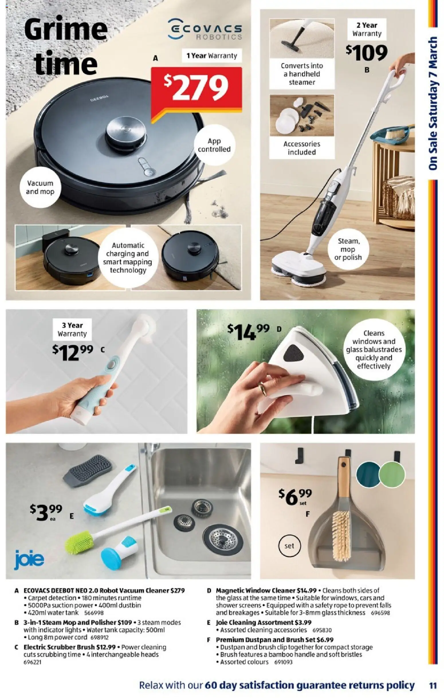 Aldi catalogue - valid from 04.03.2026 | Page: 11 | Products: Shower, Cleaner, Dustpan, Robot
