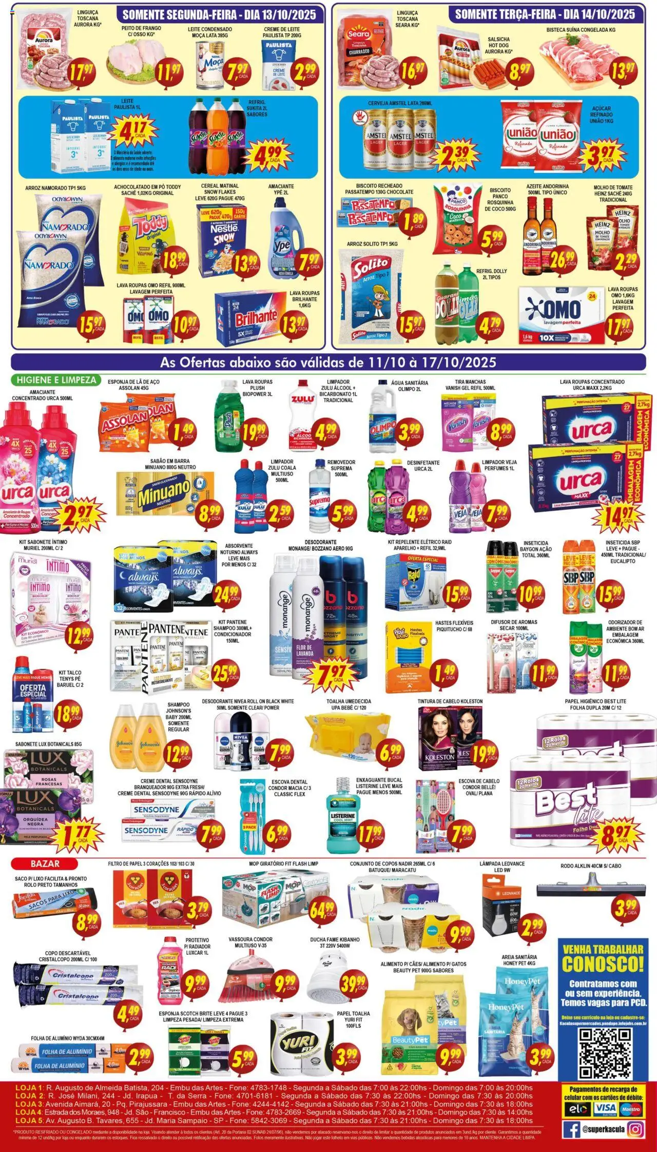Kaçula Folheto - válido de 11.10.2025 | Página: 4 | Produtos: Shampoo, Filtro de papel, Desodorante, Creme