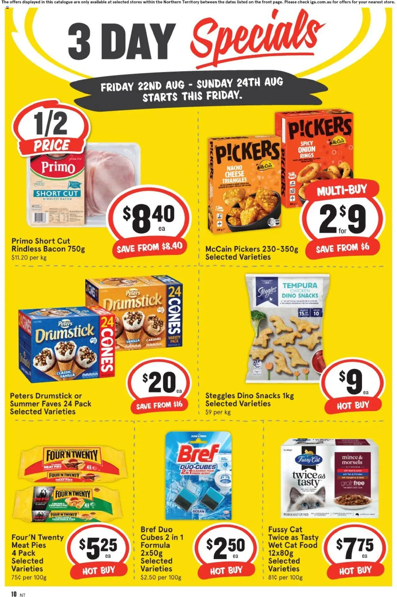IGA catalogue - valid from 22.08.2025 | Page: 4 | Products: Cheese, Chicken, Beef, Meat