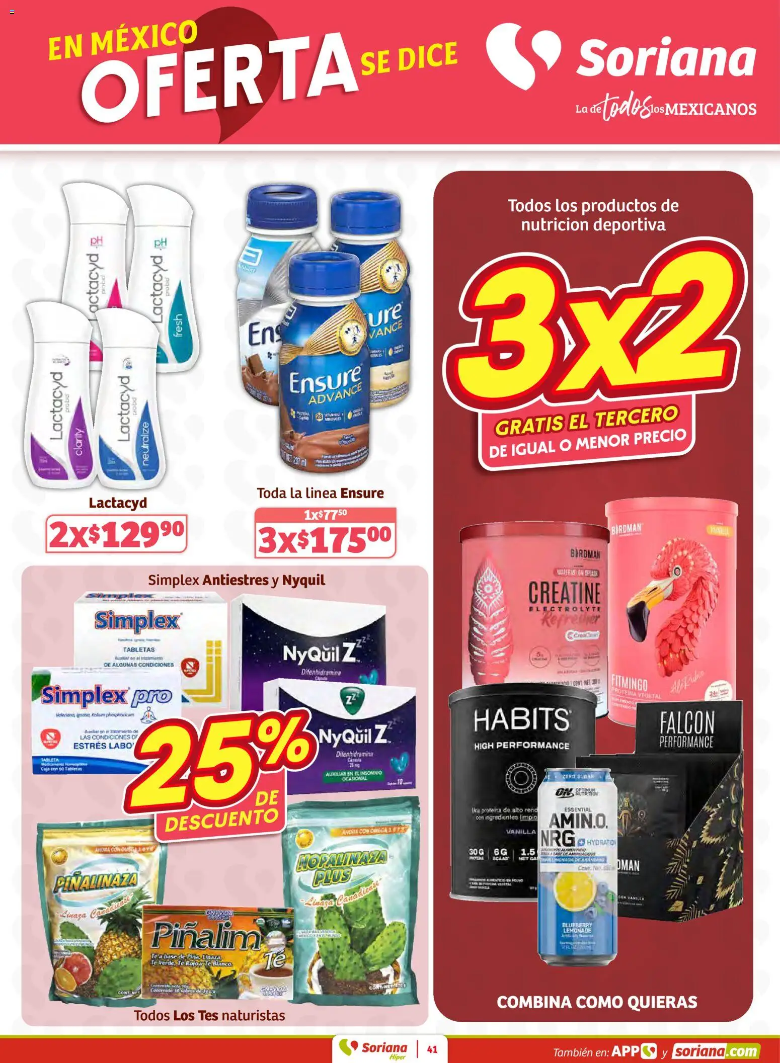 Nuevas ofertas de Soriana válidas en toda la República Mexicana desde el 27.02.2026. ¡Encuentra las mejores ofertas en Soriana Preciazazaso Híper: Frontera Chia, Q. Roo! | Página: 41 | Productos: Té, Caja, Tableta