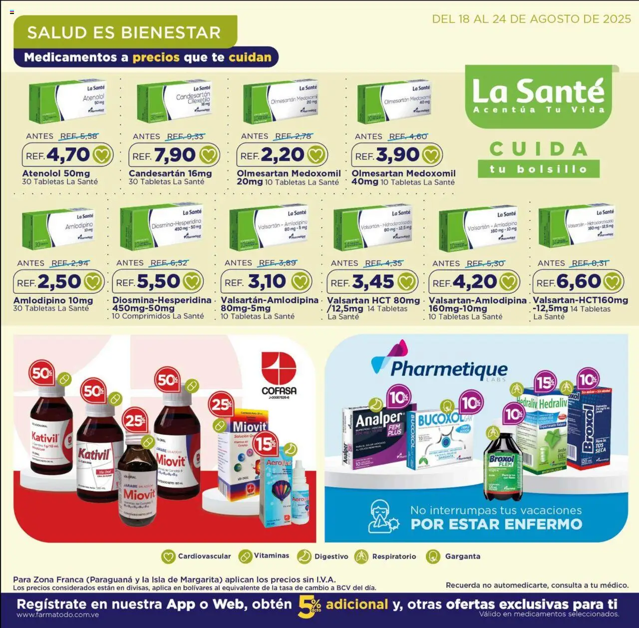 FarmaTodo revista - valida desde el 18.08.2025 | Página: 11 | Productos: Té, Azucar, Vitaminas, Tintura
