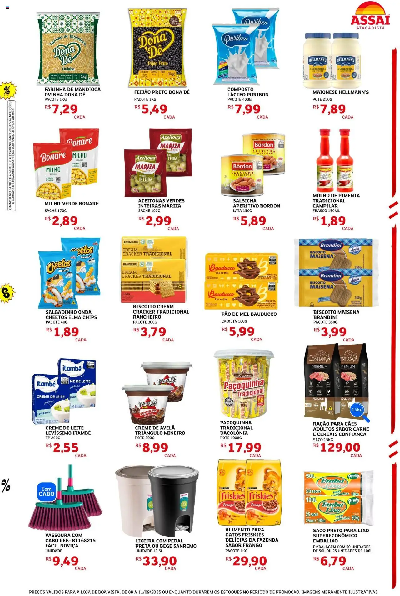 Assaí Atacadista Folheto - válido de 08.09.2025 | Página: 3 | Produtos: Pimenta, Piso, Mel, Frango