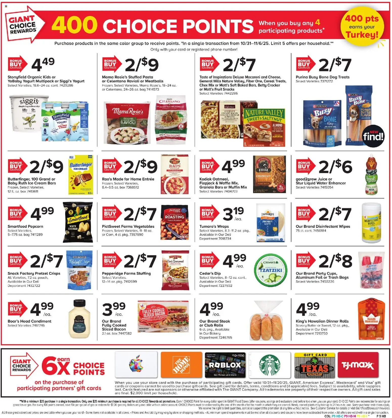 Giant Weekly Ad - valid from 31.10.2025 | Page: 7 | Products: Box, Ice cream, Vegetables, Bag