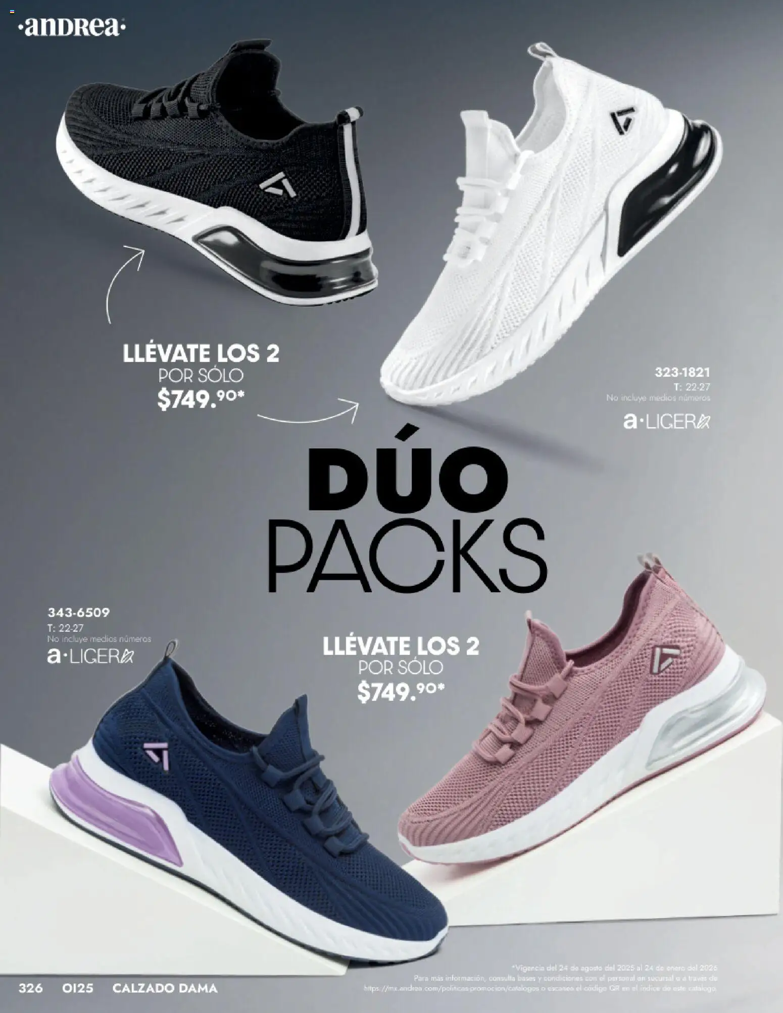 Nuevas ofertas de Andrea válidas en toda la República Mexicana desde el 24.08.2025. ¡Encuentra las mejores ofertas en Andrea - Catálogo Calzado Dama! | Página: 326