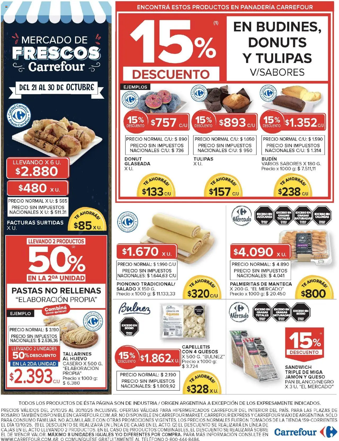 Carrefour ofertas - Salta │ válido desde el 21.10.2025 | Página: 4 | Productos: Caso, Panadería, Sobre, Té
