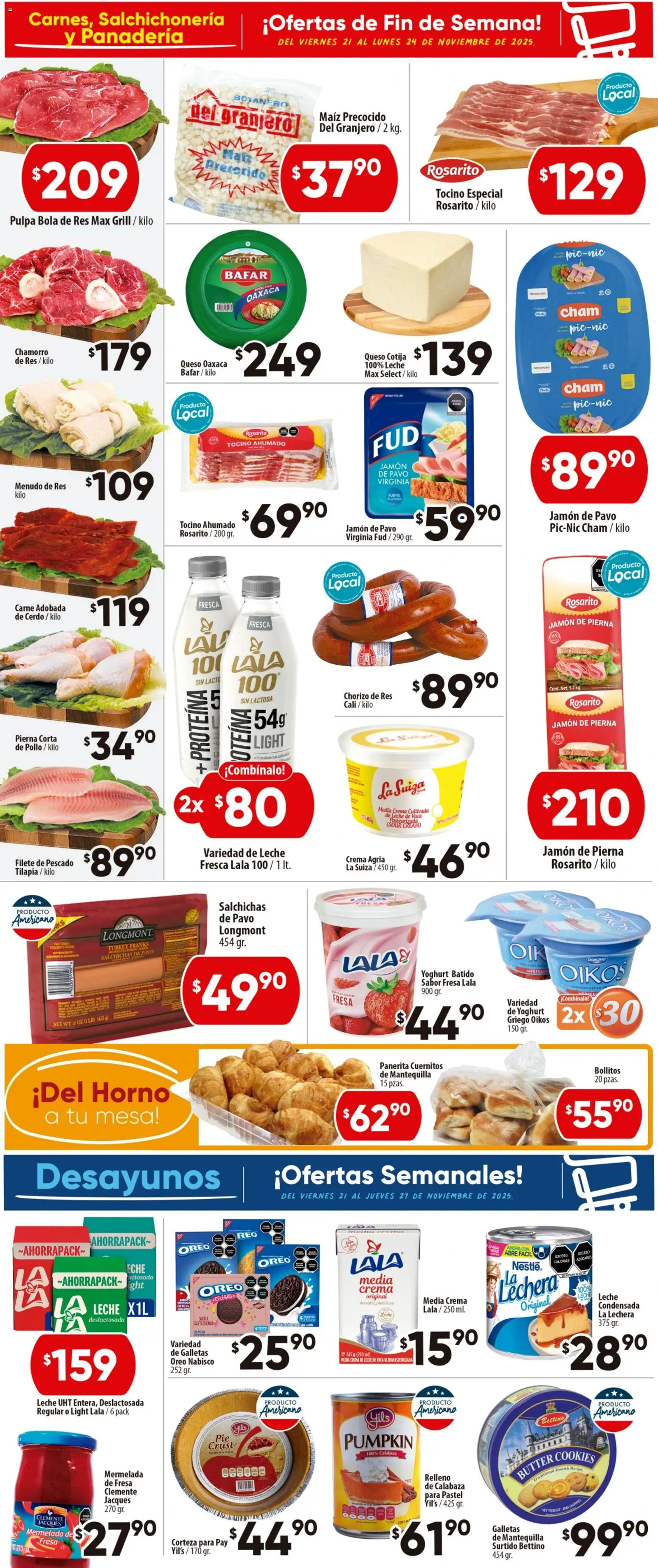 Nuevas ofertas de Calimax válidas en toda la República Mexicana desde el 21.11.2025. ¡Encuentra las mejores ofertas en Calimax folleto Tecate! | Página: 2 | Productos: Leche, Queso, Pastel, Panadería