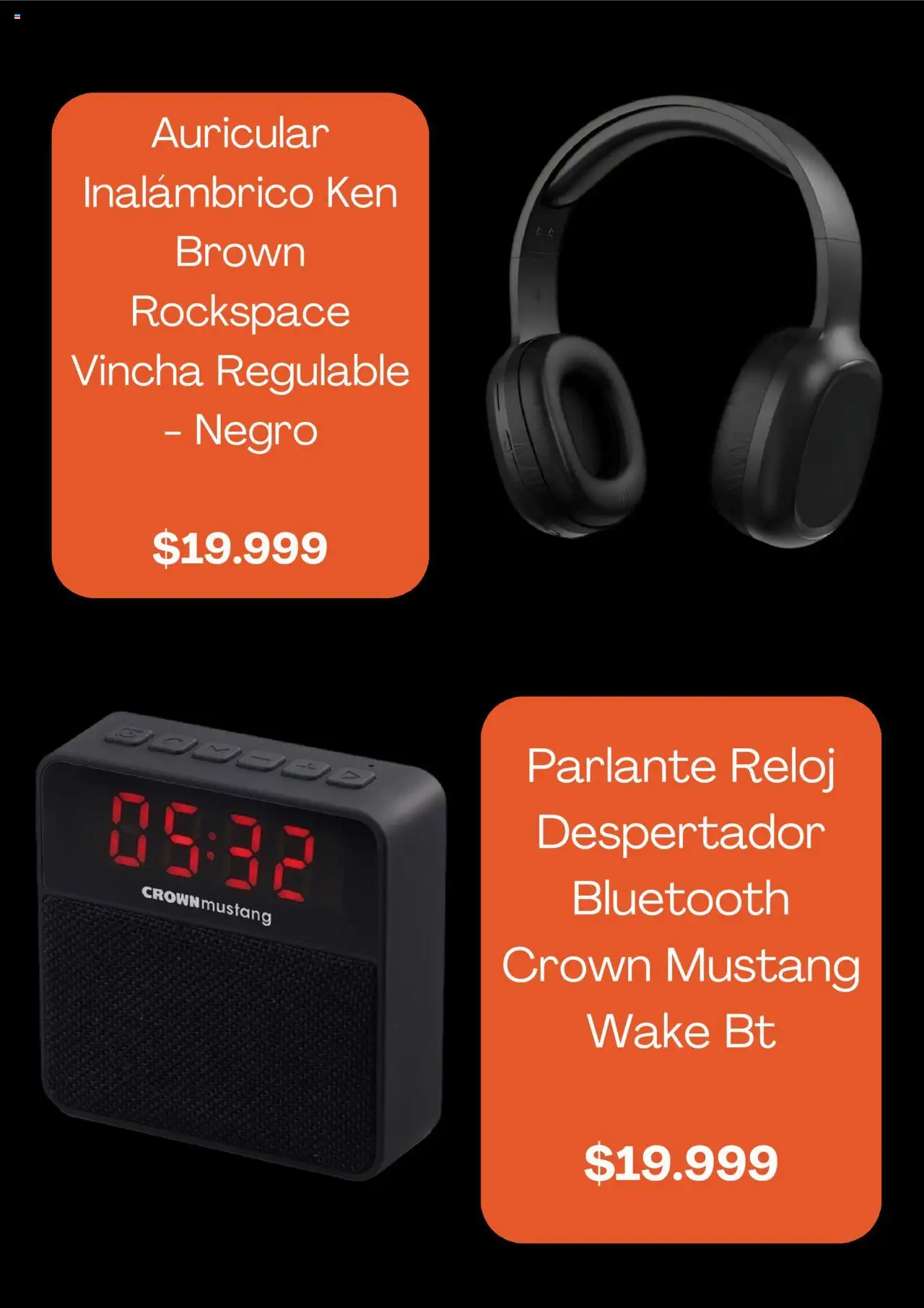 Ribeiro catálogo │ válido desde el 19.08.2025 | Página: 2 | Productos: Reloj, Vincha, Despertador, Parlante