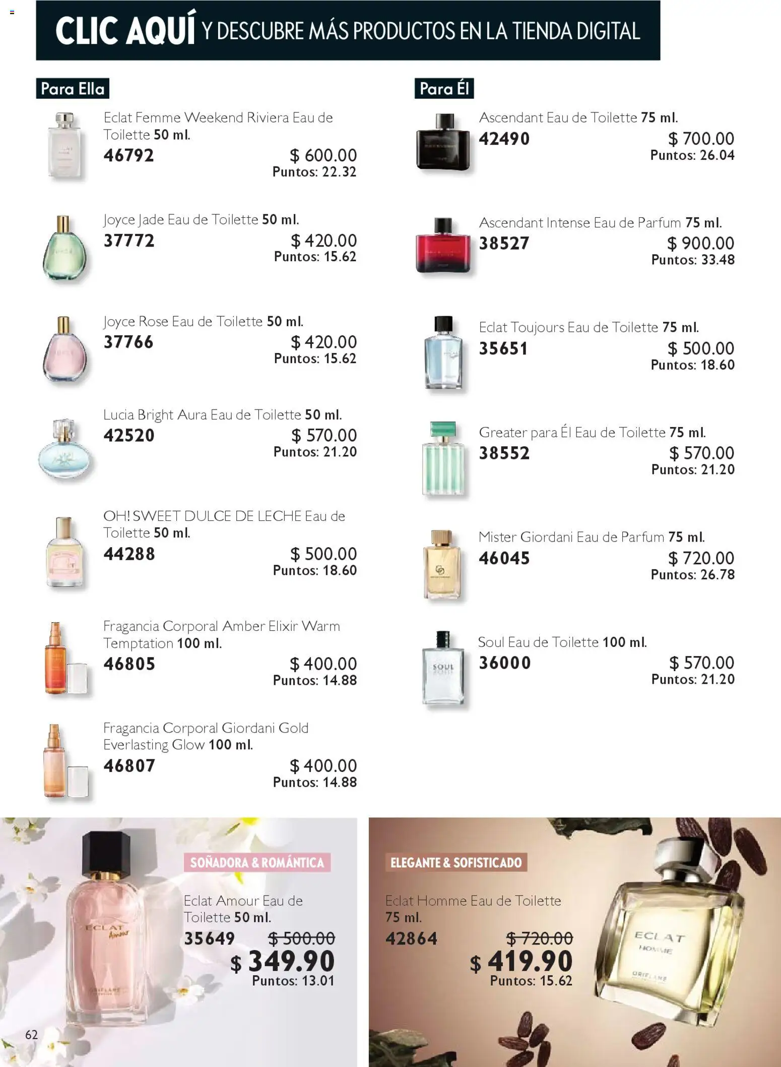 Nuevas ofertas de Oriflame válidas en toda la República Mexicana desde el 25.10.2025. ¡Encuentra las mejores ofertas en Oriflame Buen Fin! | Página: 62 | Productos: Dulce de leche, Leche, Fragancia, Eau de toilette