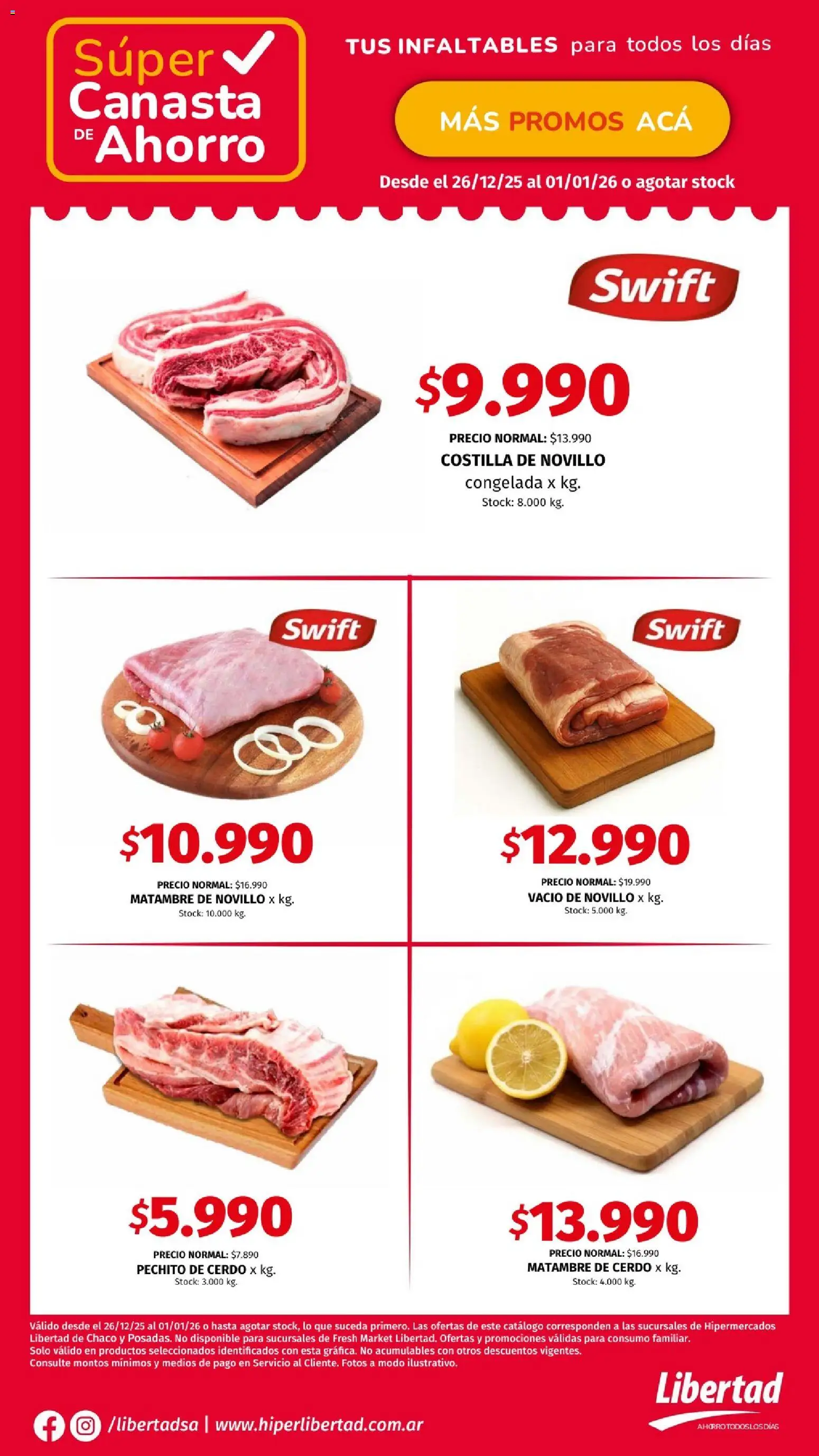 Hipermercado Libertad - CANASTA │ válido desde el 26.12.2025 | Página: 2 | Productos: Cerdo, Canasta