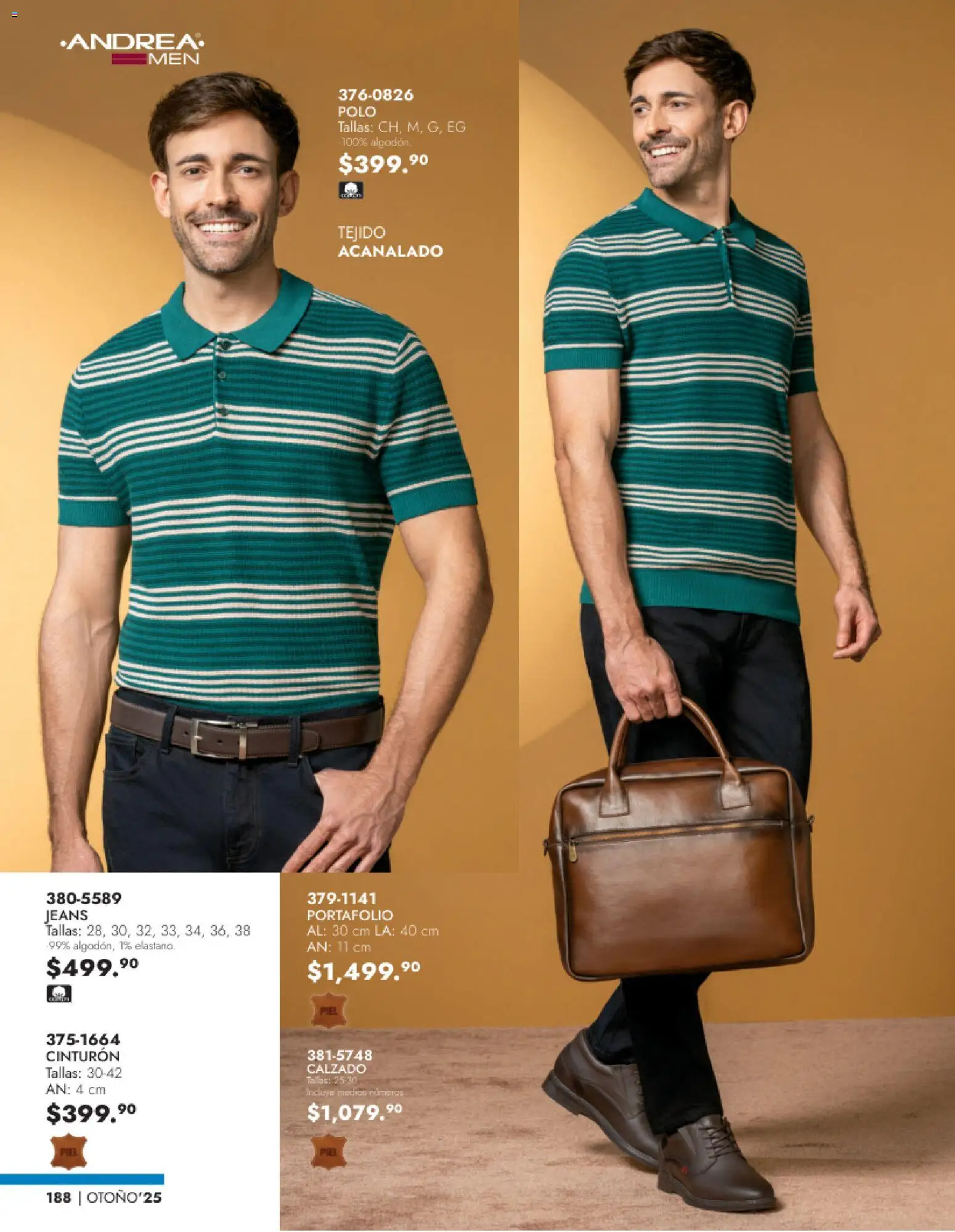 Nuevas ofertas de Andrea válidas en toda la República Mexicana desde el 26.11.2025. ¡Encuentra las mejores ofertas en Andrea catálogo Vestir Caballero otoño! | Página: 26 | Productos: Cinturón