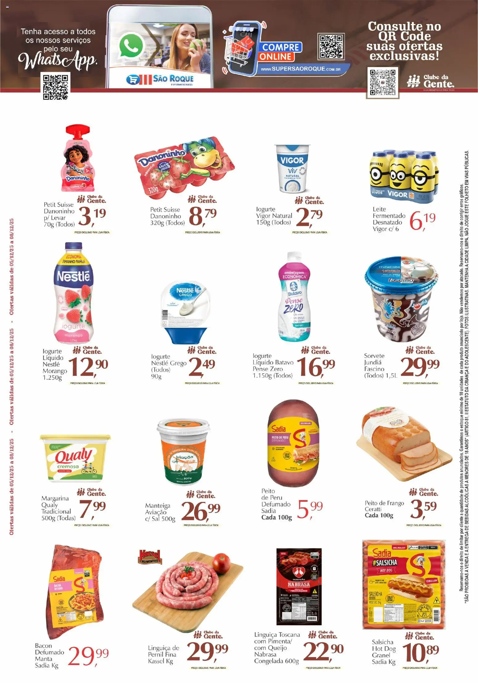 São Roque Supermercados Folheto - válido de 05.12.2025 | Página: 4 | Produtos: Pimenta, Manteiga, Margarina, Peito de frango