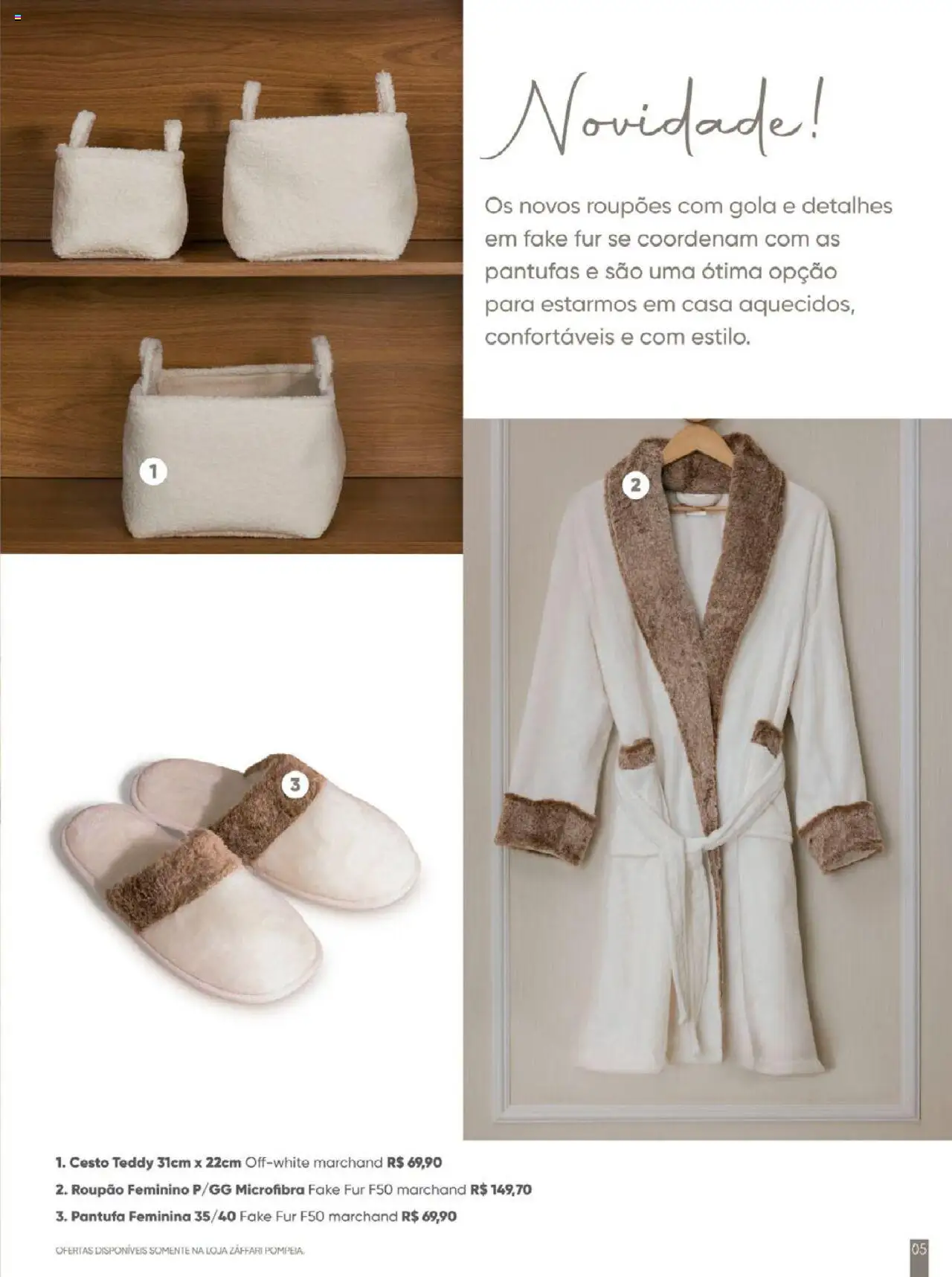 Zaffari Folheto - válido de 09.06.2025 | Página: 5 | Produtos: Pantufas, Roupão