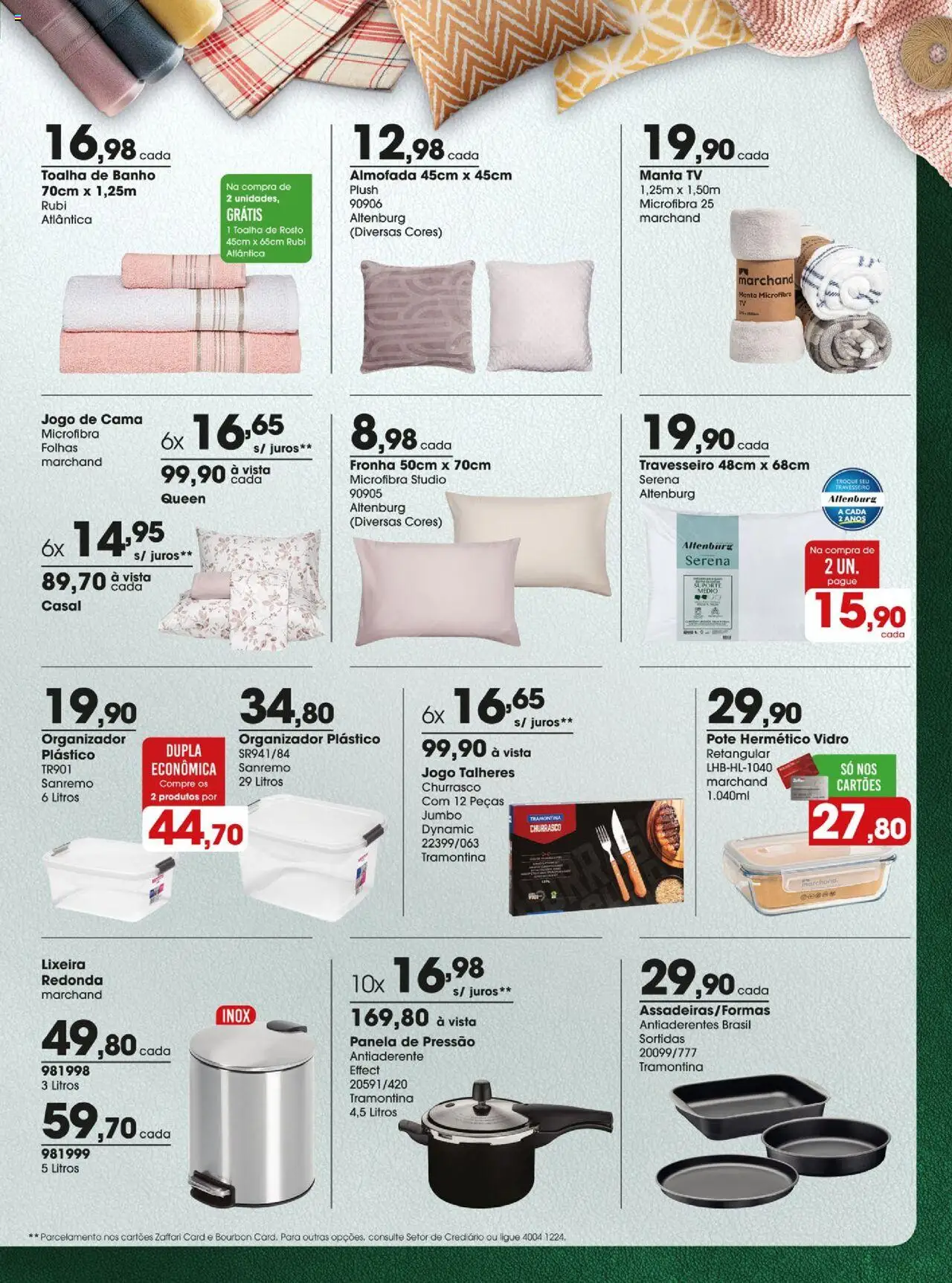 Zaffari Folheto - válido de 26.09.2025 | Página: 15 | Produtos: Jogo de cama, Cama, Panela, Fronha