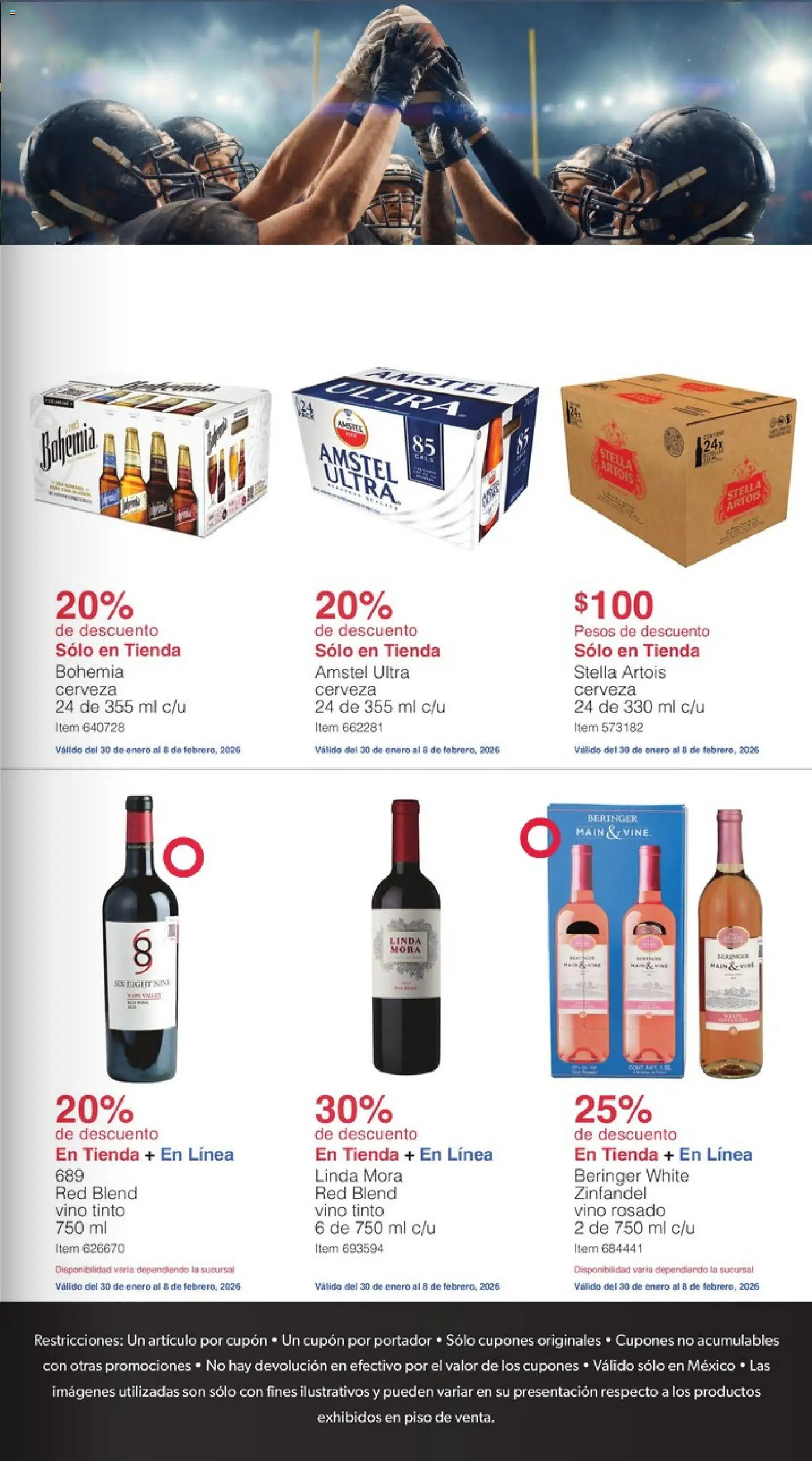 Nuevas ofertas de Costco válidas en toda la República Mexicana desde el 18.01.2026. ¡Encuentra las mejores ofertas en Costco catálogo Super Domingo 2026! | Página: 5 | Productos: Cerveza, Vino