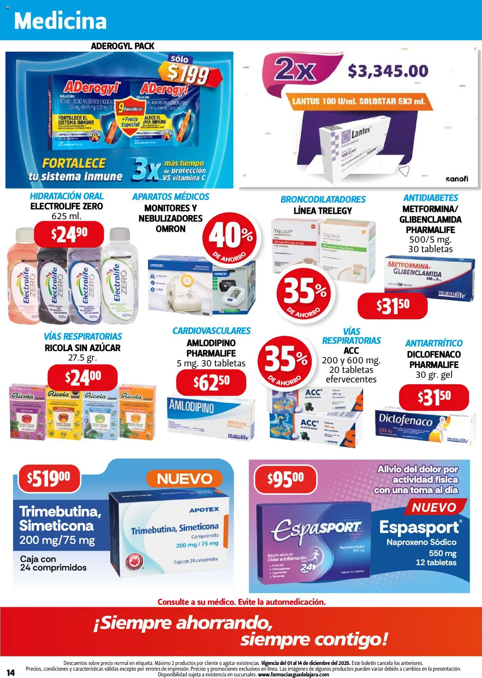 Nuevas ofertas de Farmacia Guadalajara válidas en toda la República Mexicana desde el 01.12.2025. ¡Encuentra las mejores ofertas en Farmacia Guadalajara catálogo! | Página: 14