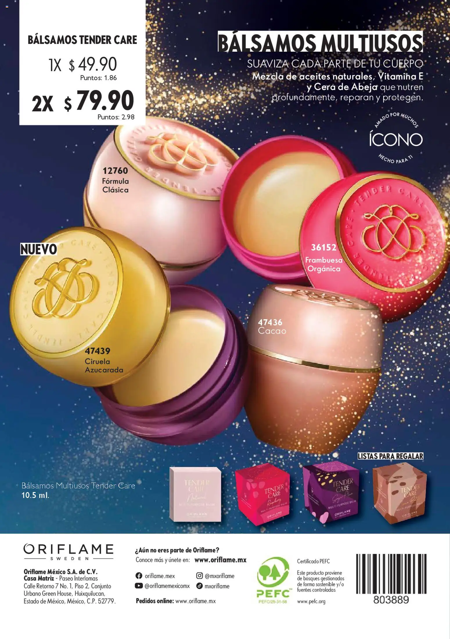Nuevas ofertas de Oriflame válidas en toda la República Mexicana desde el 22.11.2025. ¡Encuentra las mejores ofertas en Oriflame Black Friday! | Página: 132 | Productos: Cera, Cacao, Conjunto