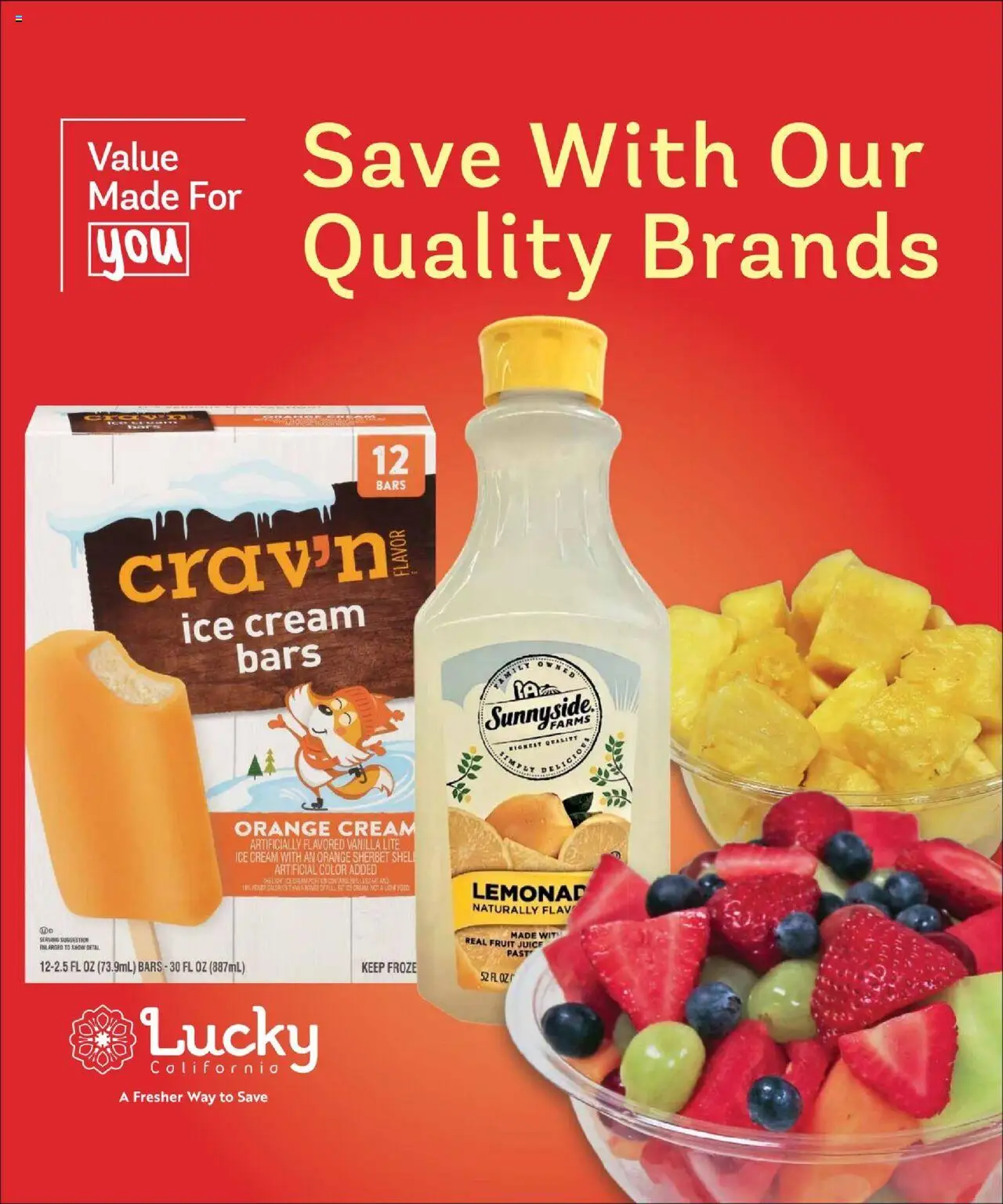 Lucky Supermarkets Save Even More - valid from 10.09.2025 | Page: 1 | Products: Juice, Cream, Ice cream