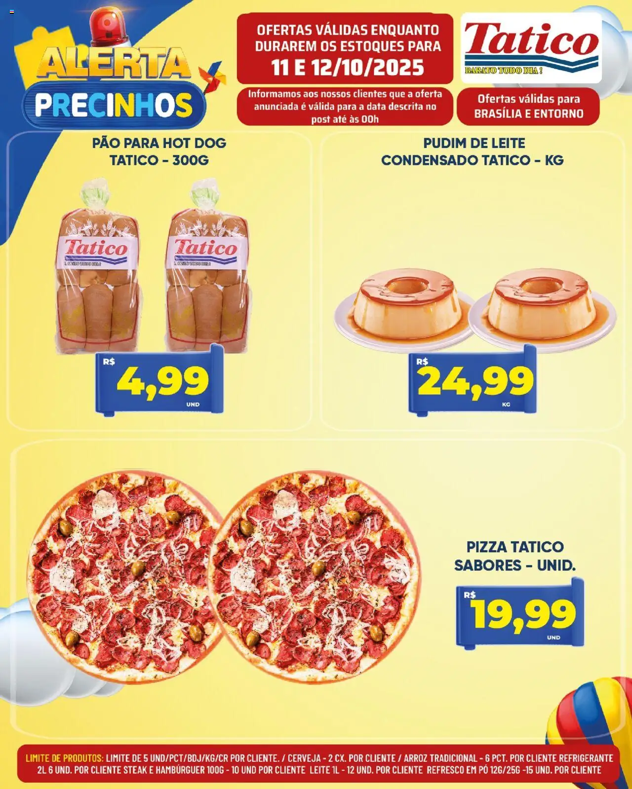 Tatico Folheto - válido de 11.10.2025 | Página: 11 | Produtos: Pó, Refresco, Pão, Pizza