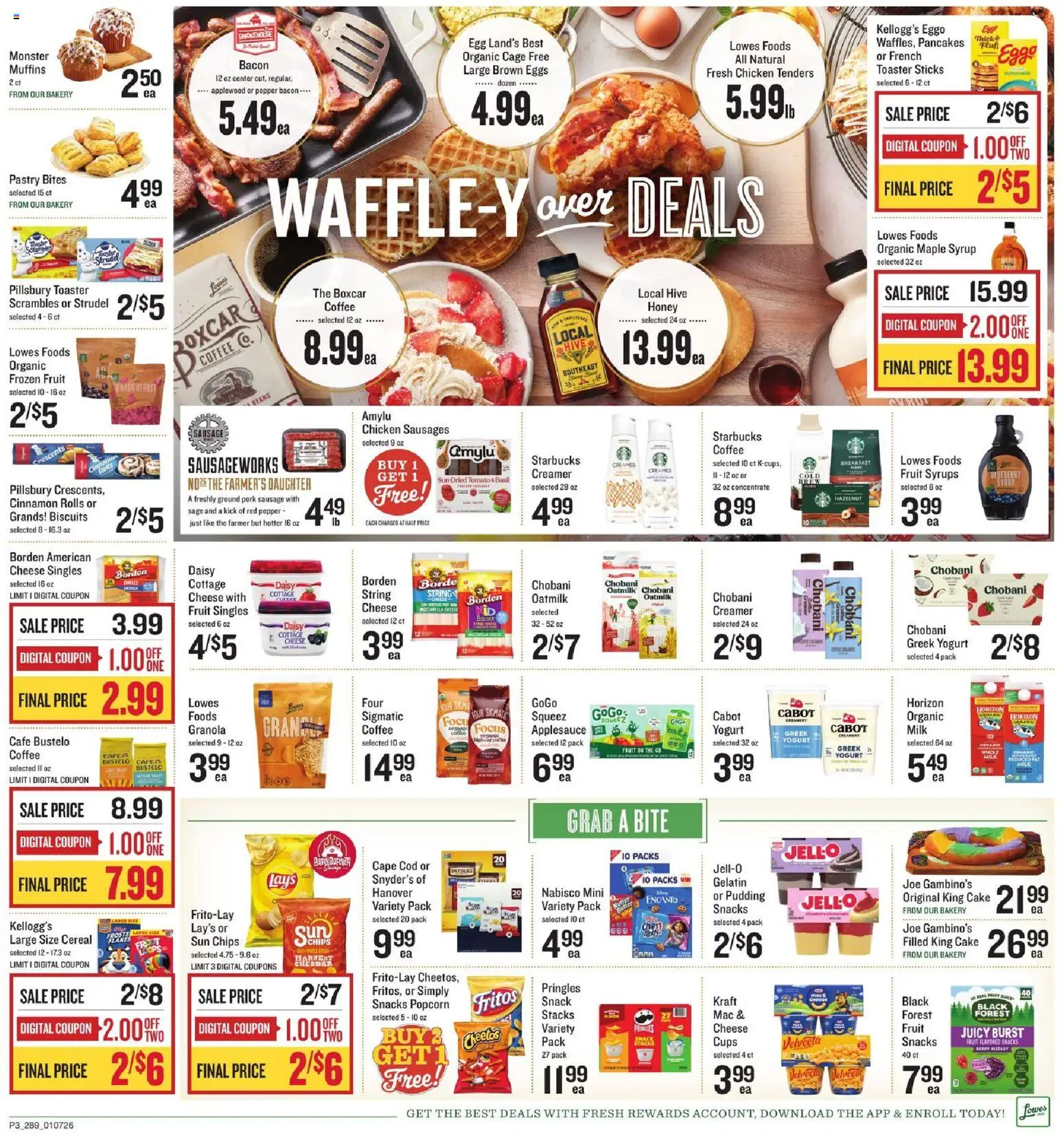 Lowes Foods Weekly Ad - GA - valid from 07.01.2026 | Page: 4 | Products: Toaster, Milk, Eggs, Sausage