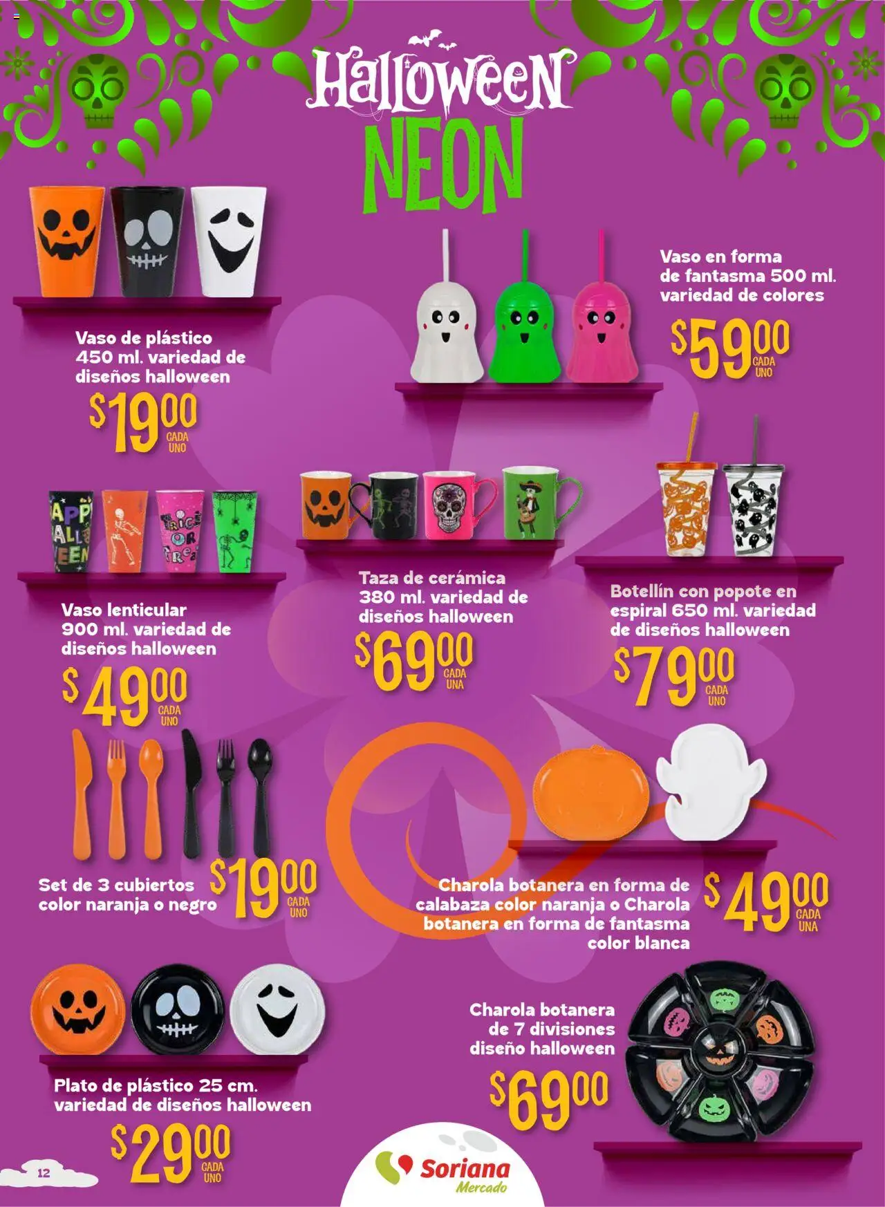 Nuevas ofertas de Soriana válidas en toda la República Mexicana desde el 25.09.2025. ¡Encuentra las mejores ofertas en Soriana - Halloween y Día de Muertos Mercado Nacional! | Página: 12 | Productos: Taza