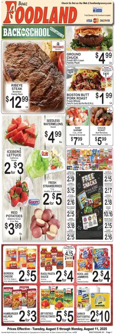 Preview of Foodland weekly ads valid from 05.08.2025