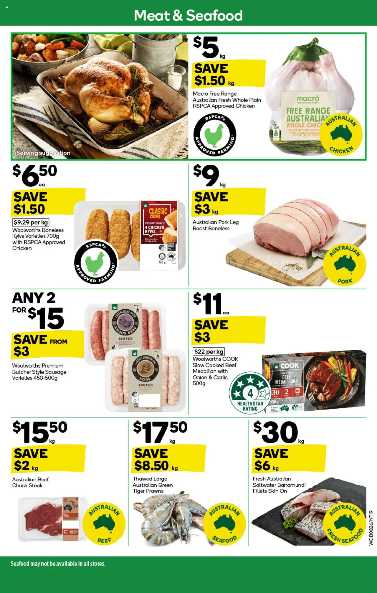Woolworths catalogue - valid from 13.08.2025 | Page: 19 | Products: Steak, Sausage, Garlic, Oven