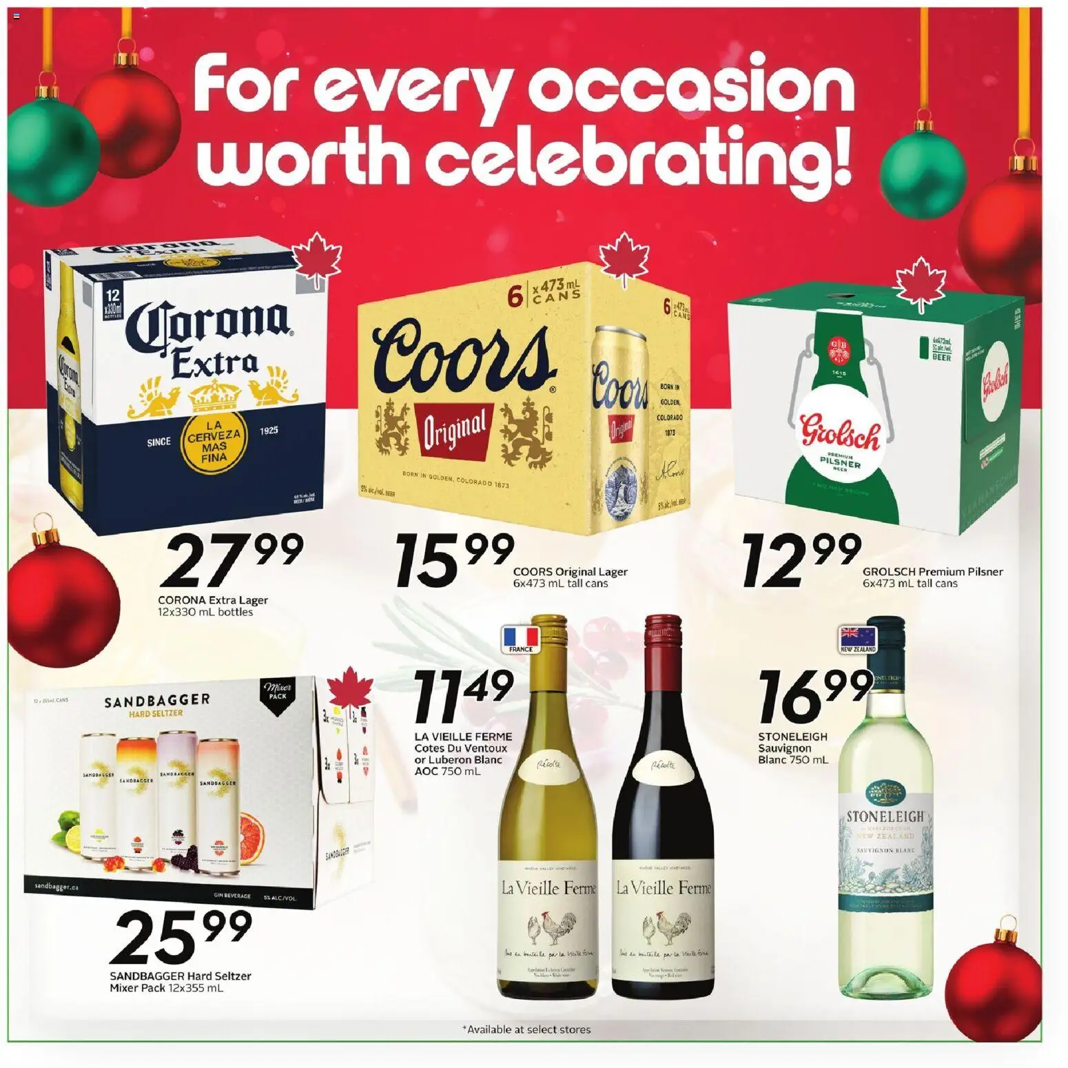 Sobeys flyer valid from 04.12.2025 | Page: 14 | Products: Gin, Mixer, Beer