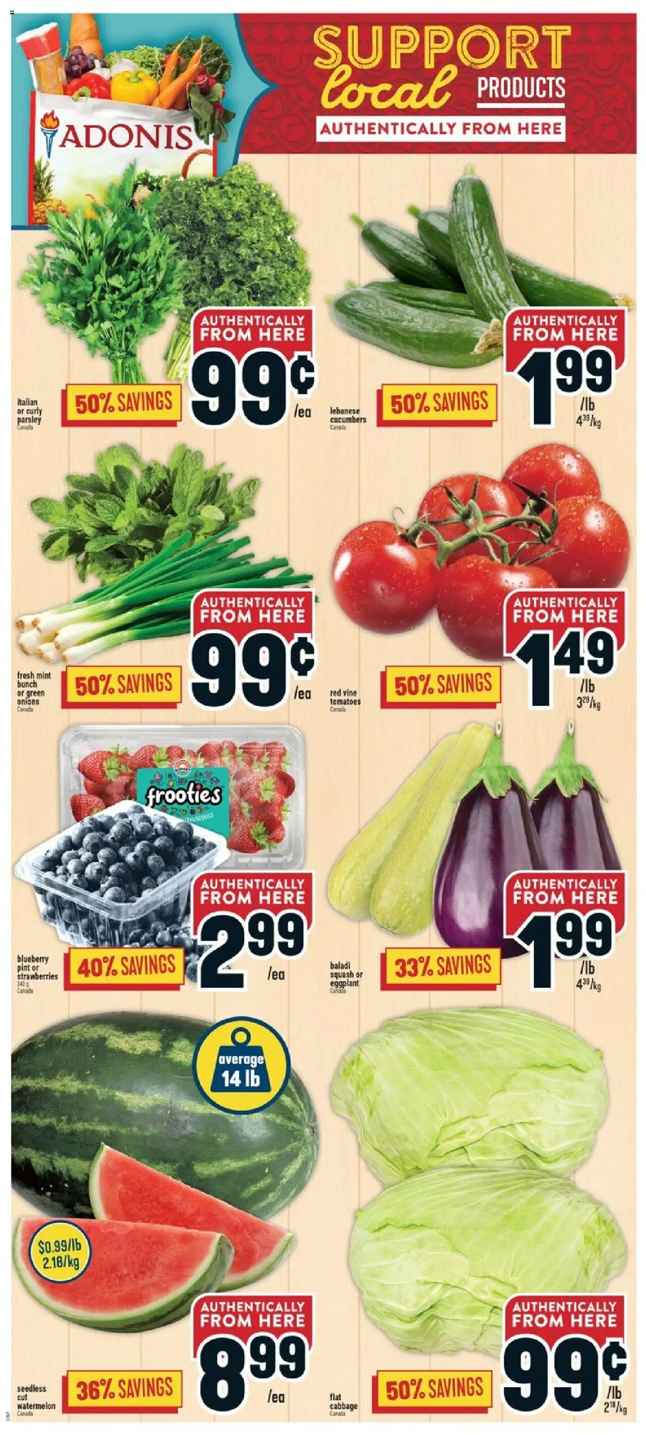 Adonis flyer valid from 14.08.2025 | Page: 3 | Products: Strawberries, Cucumbers, Tomatoes
