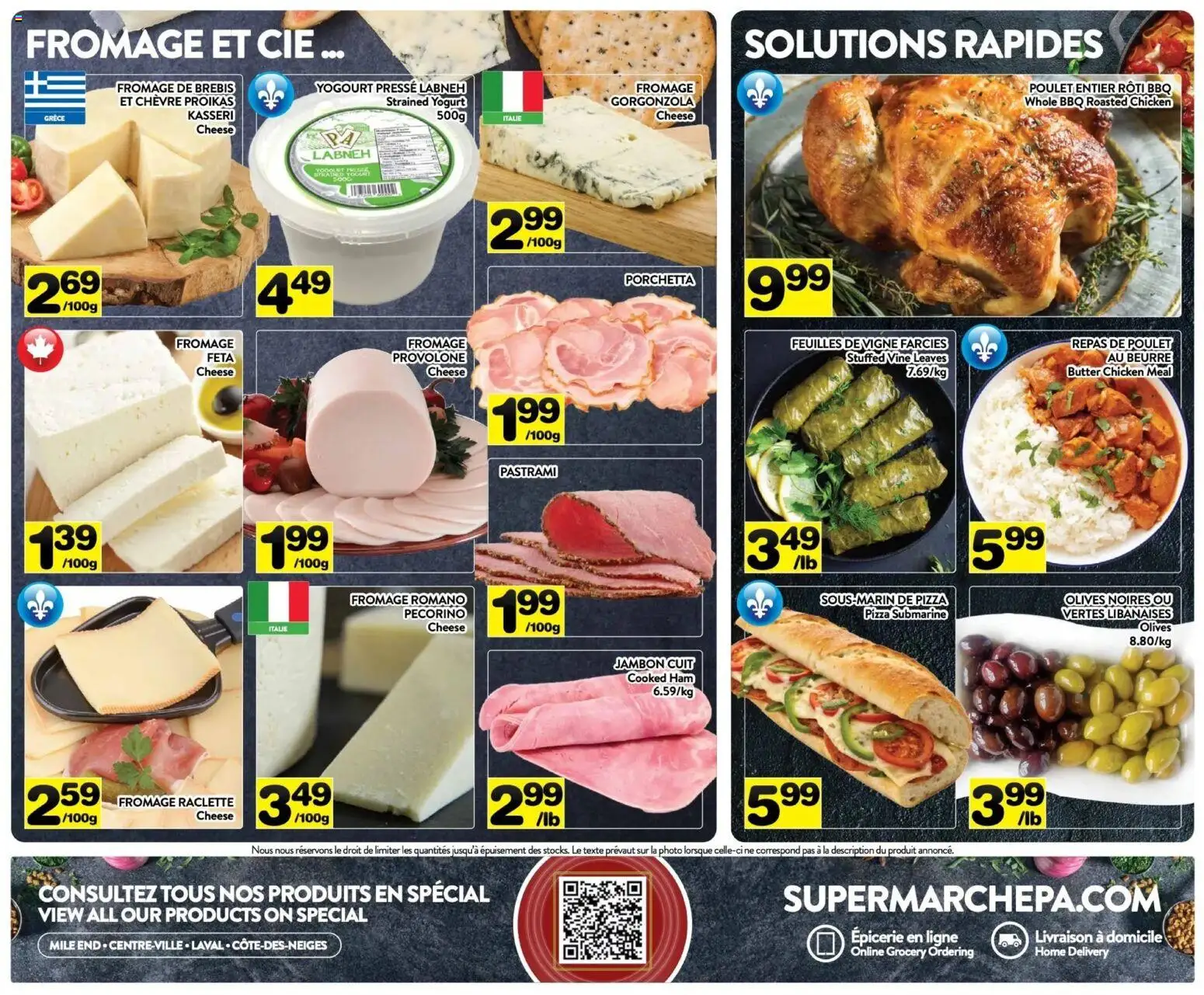 Pa Supermarché flyer valid from 24.11.2025 | Page: 6 | Products: Cheese, Yogurt, Ham, Chicken