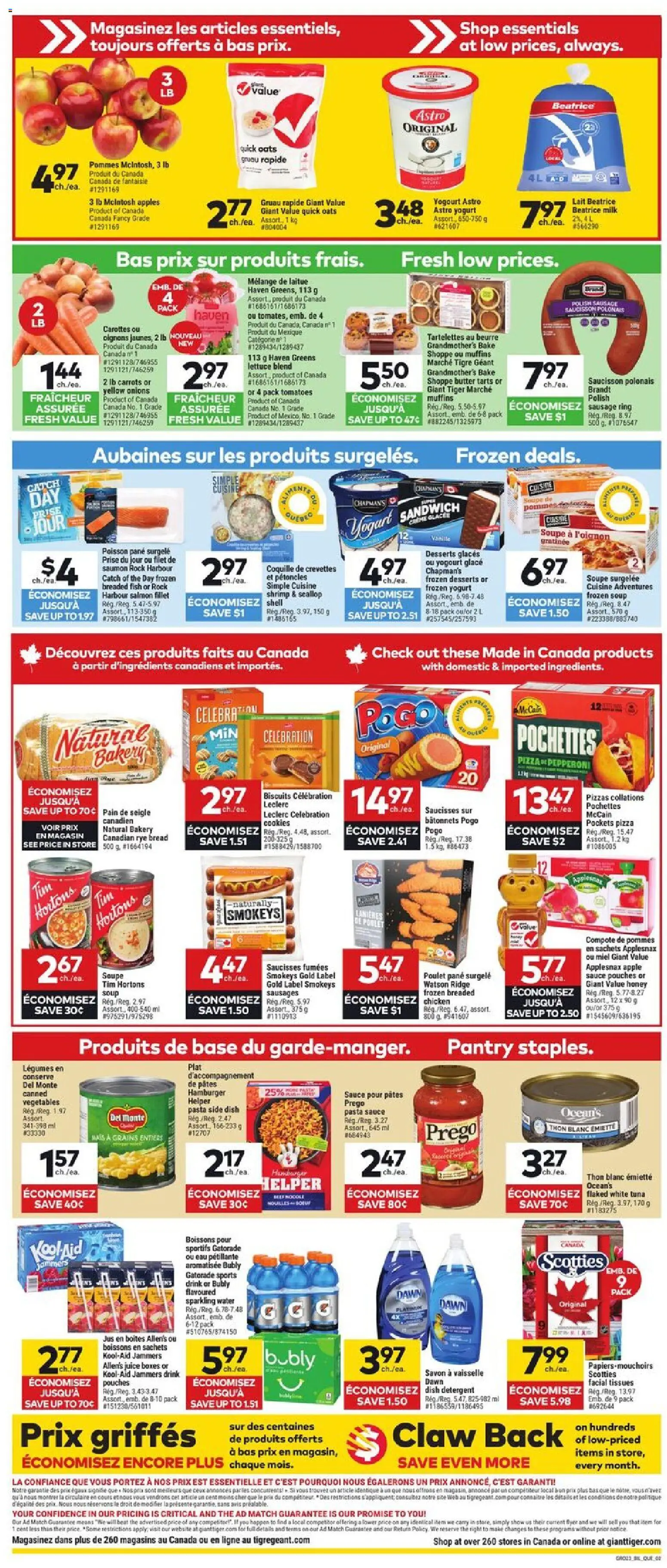 Giant Tiger flyer valid from 07.01.2026 | Page: 2 | Products: Cookies, Bakery, Butter, Juice